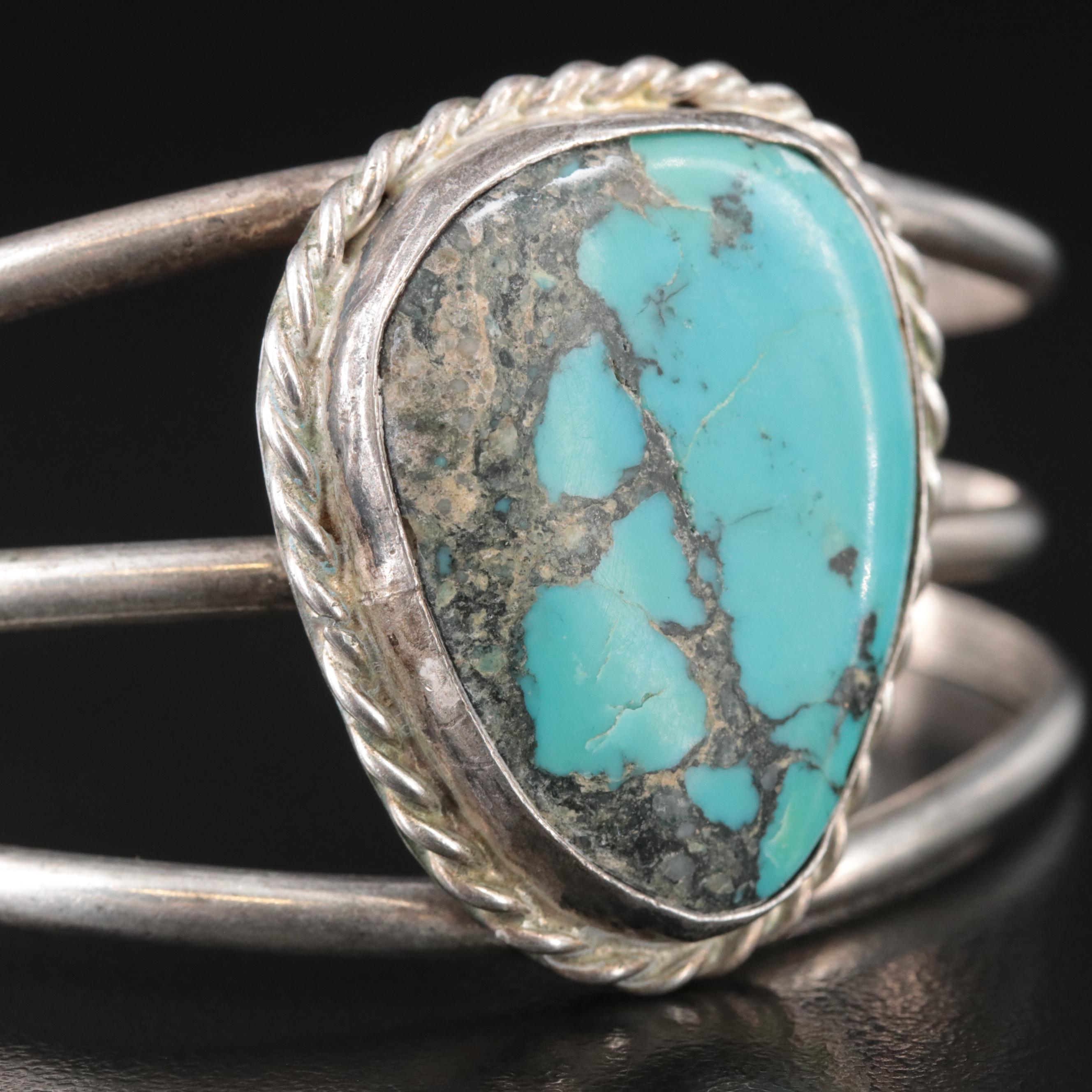 Sterling Turquoise Cuff Bracelet