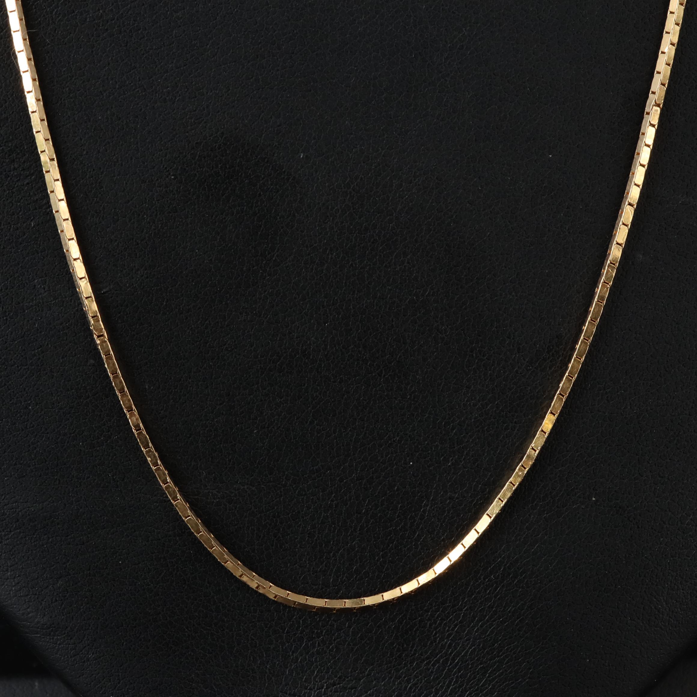 14K Box Chain Necklace