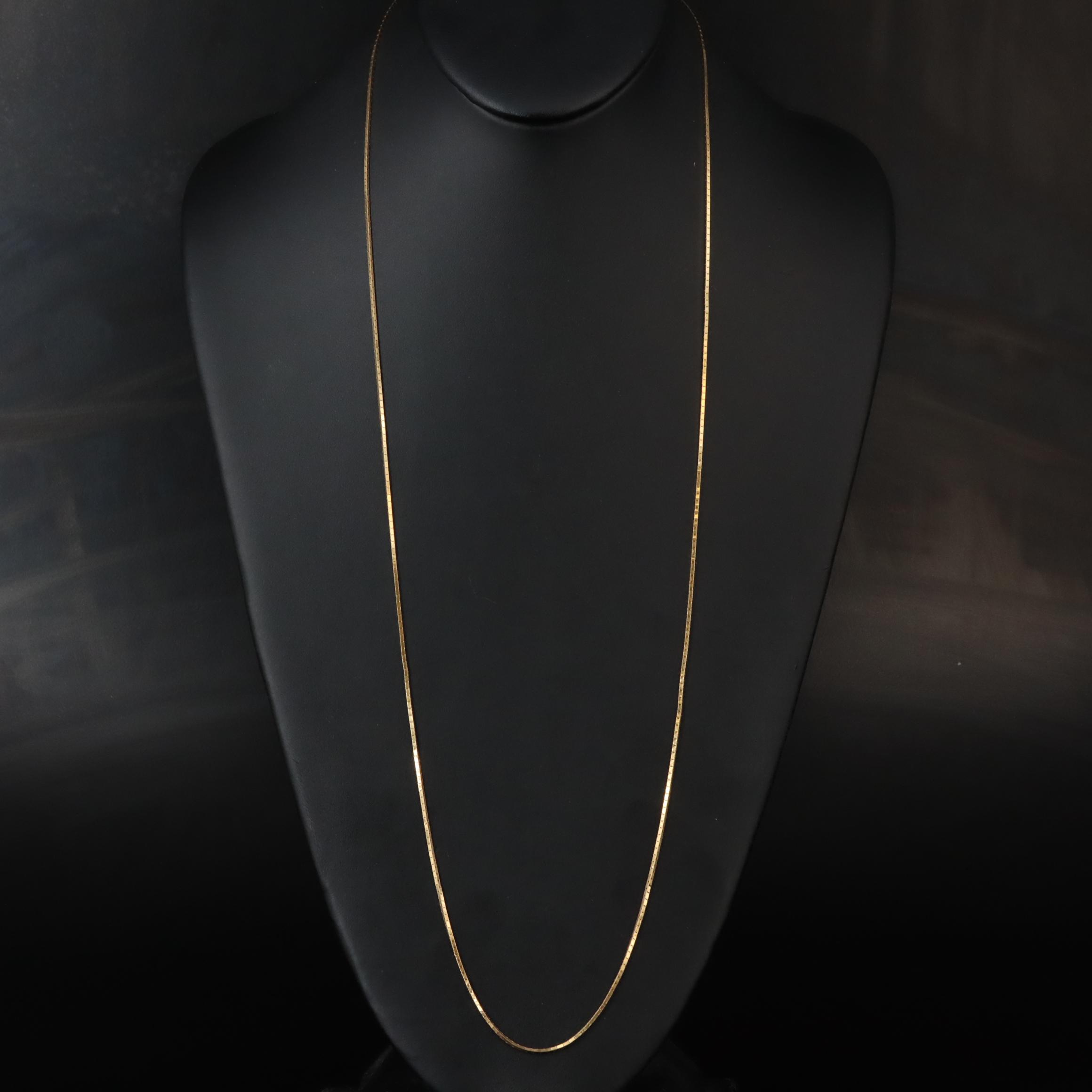 14K Box Chain Necklace