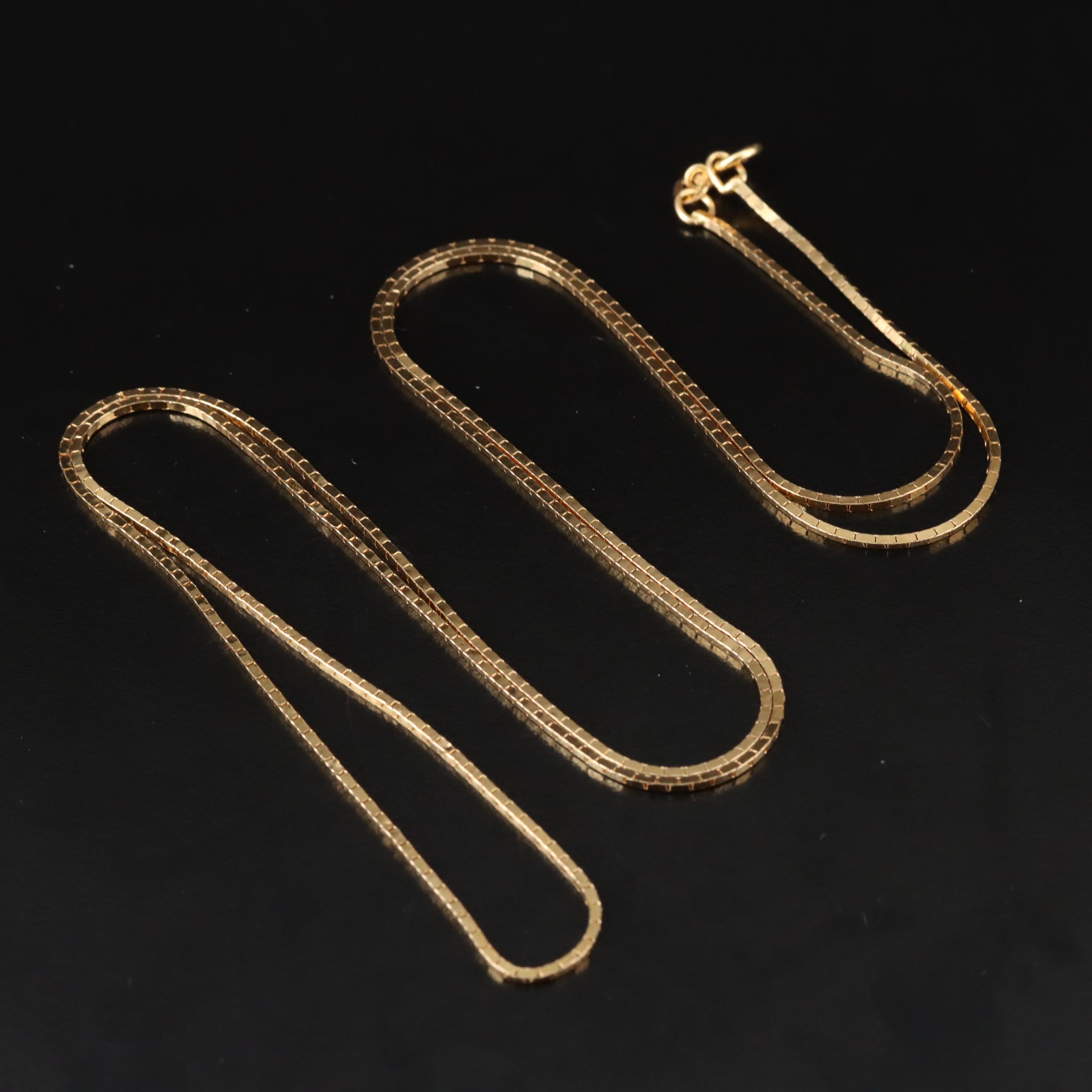 14K Box Chain Necklace