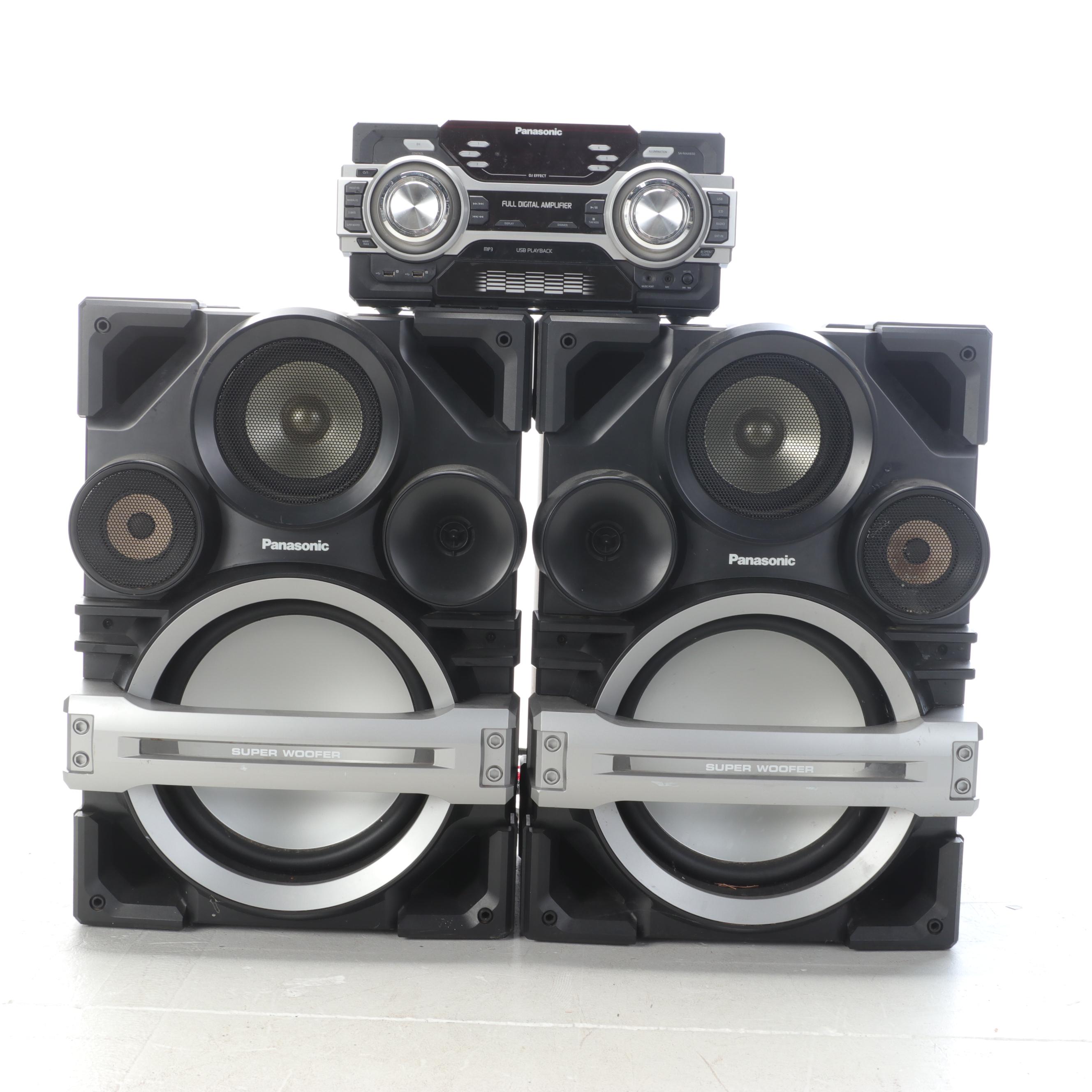 Panasonic SA-MAX650 CD Stereo System and SB-MAX650 Subwoofers