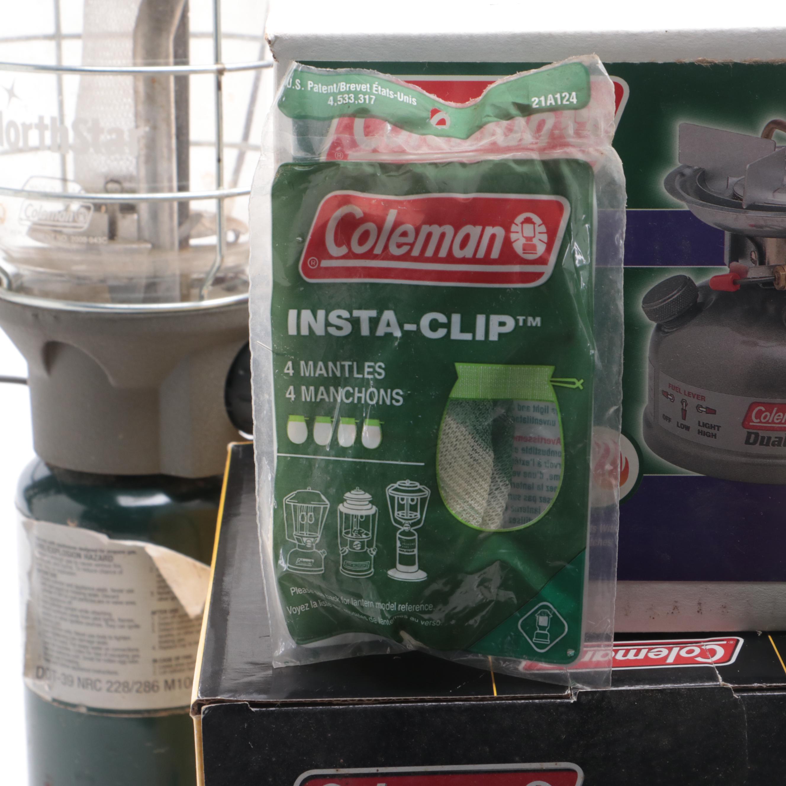 Coleman Propane Catalytic Heater and Lanterns with Other Outdoor Gear