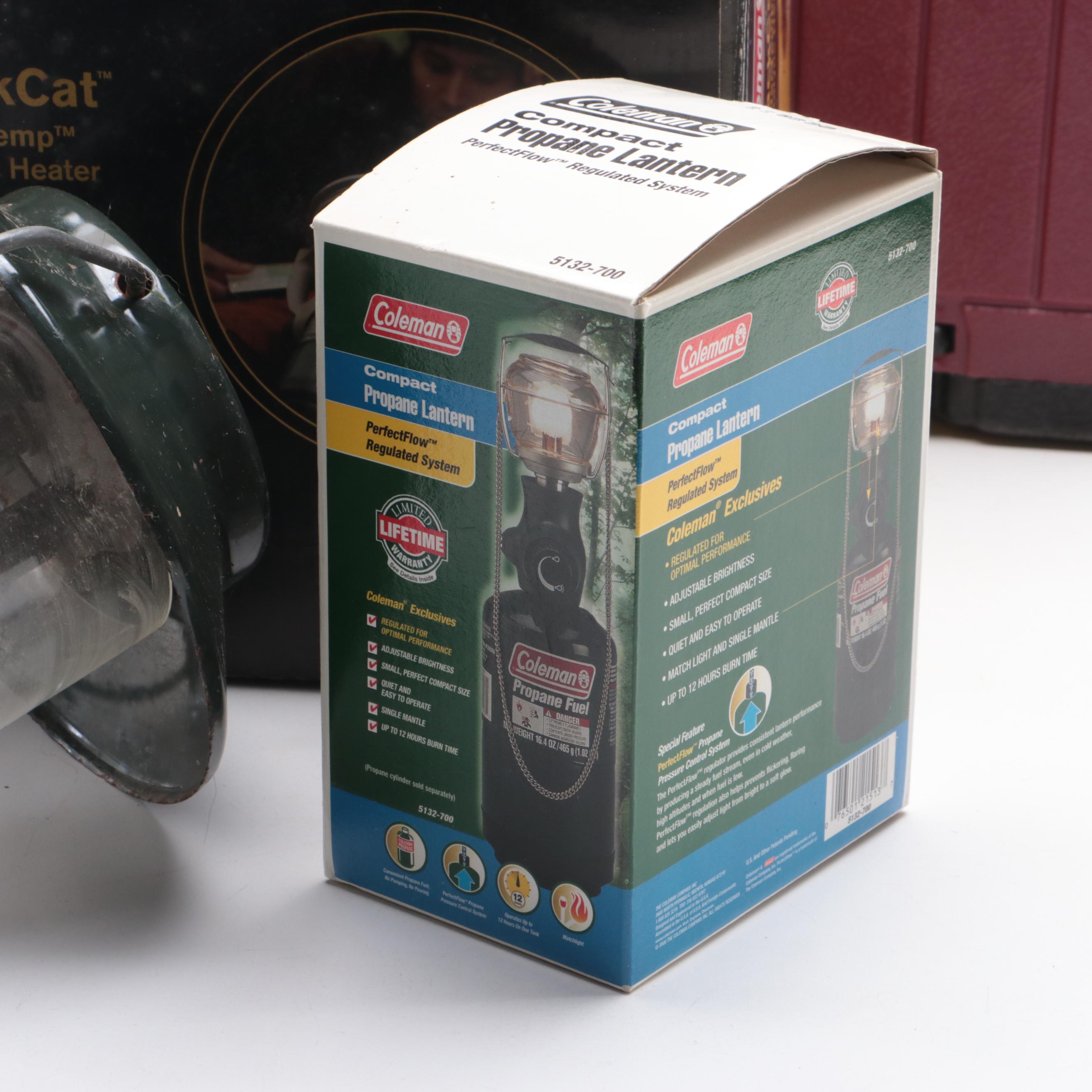 Coleman Propane Catalytic Heater and Lanterns with Other Outdoor Gear