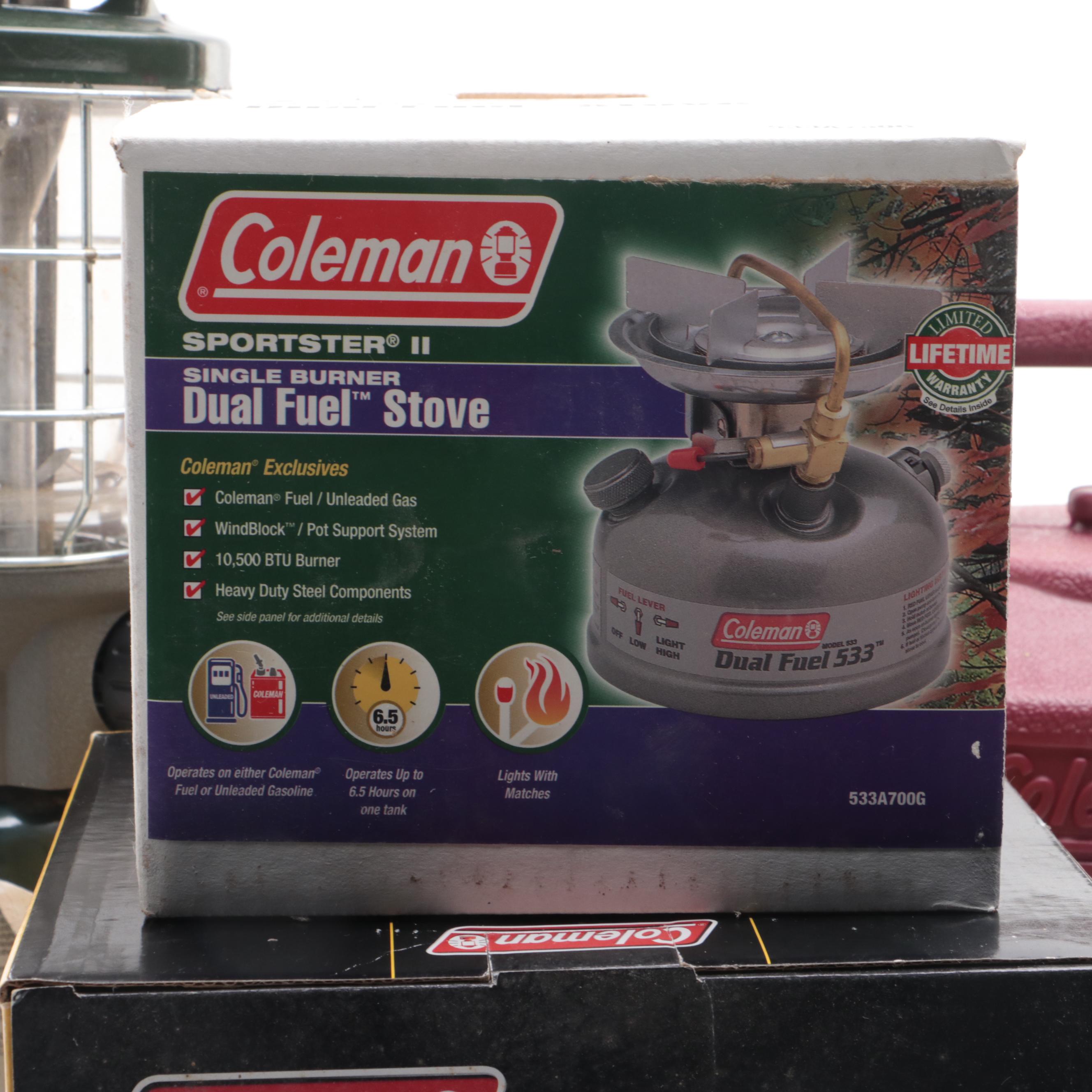 Coleman Propane Catalytic Heater and Lanterns with Other Outdoor Gear