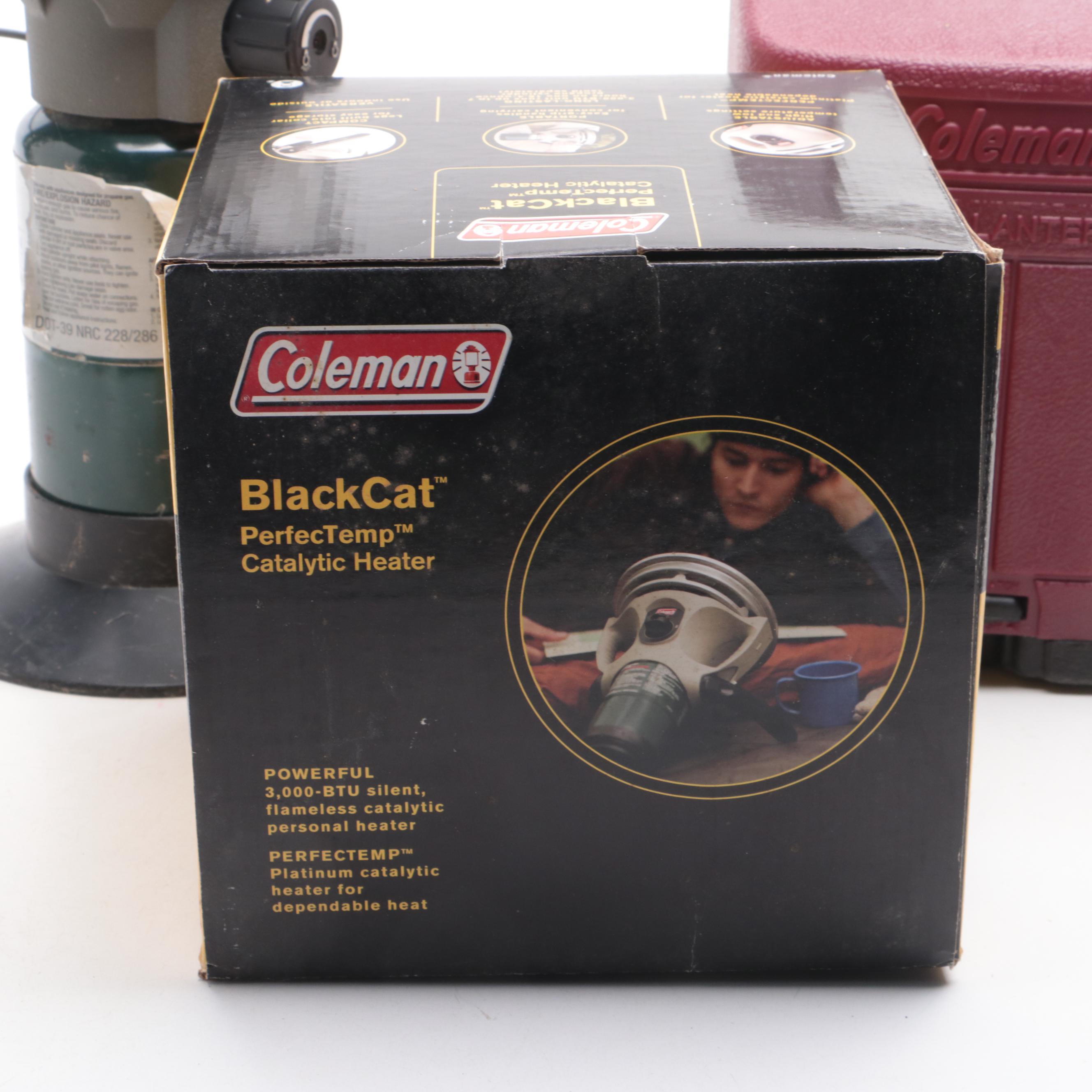 Coleman Propane Catalytic Heater and Lanterns with Other Outdoor Gear