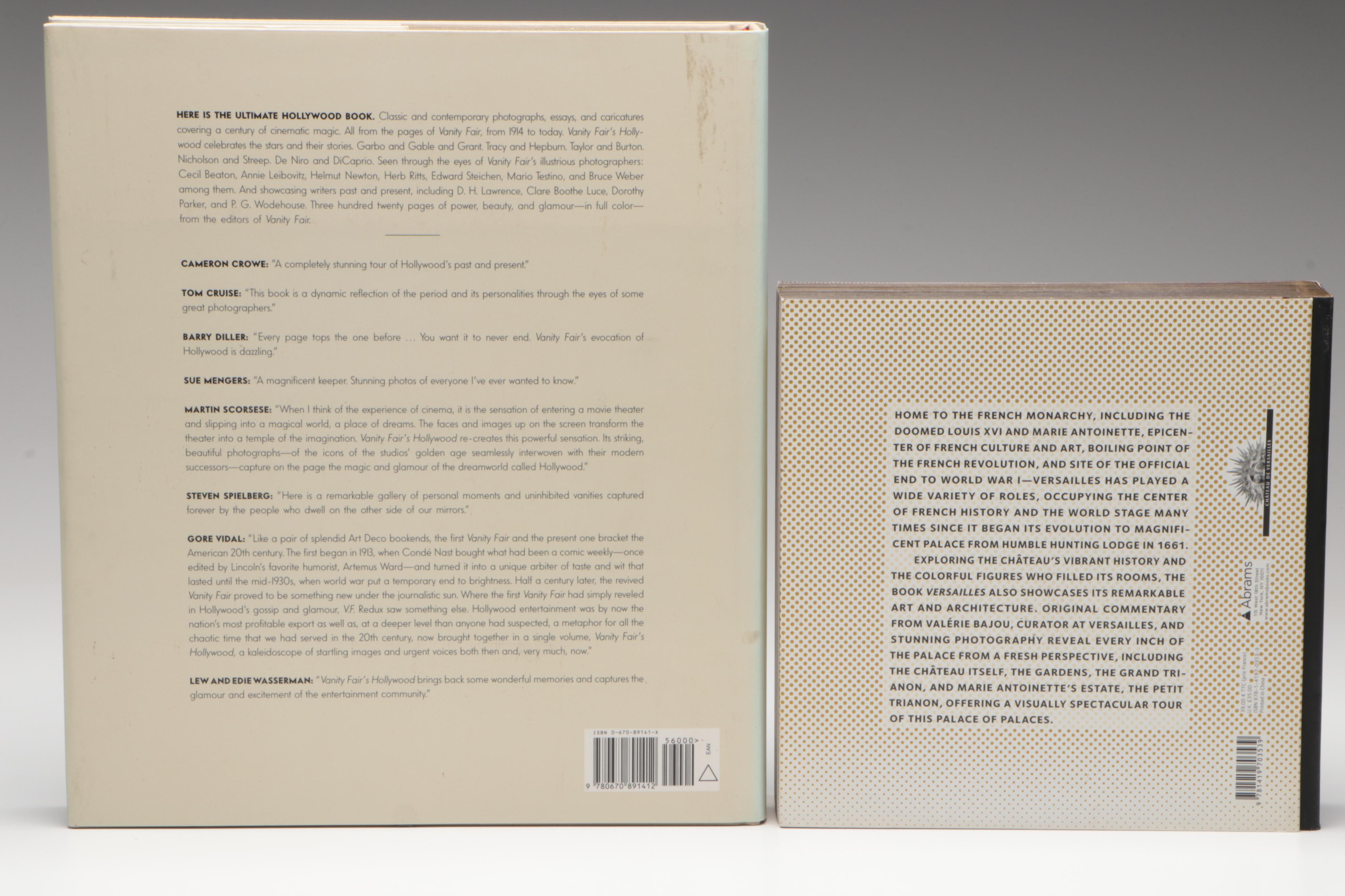 First Edition "Vanity Fair's Hollywood" with Other Book and Crystal Vase