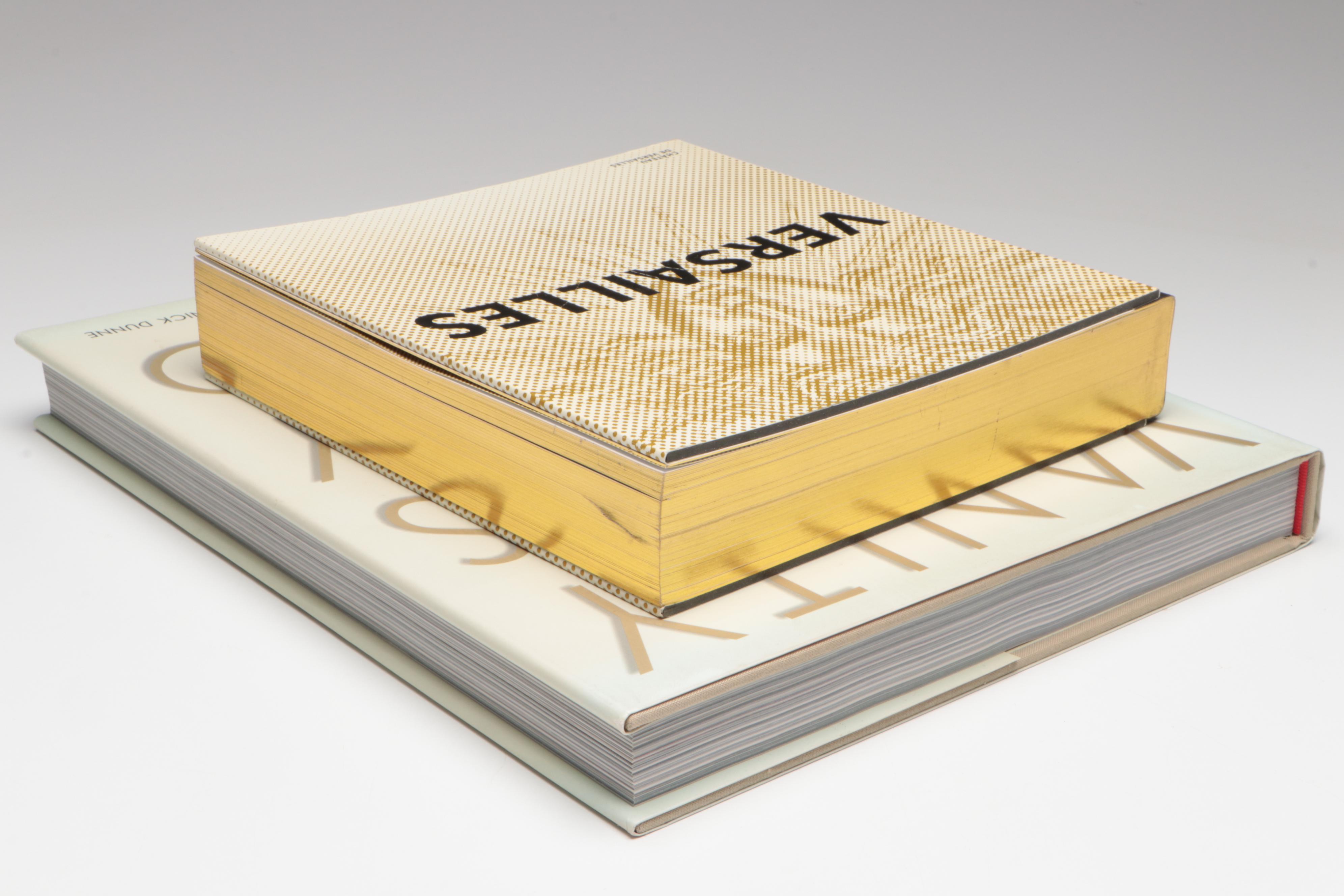 First Edition "Vanity Fair's Hollywood" with Other Book and Crystal Vase