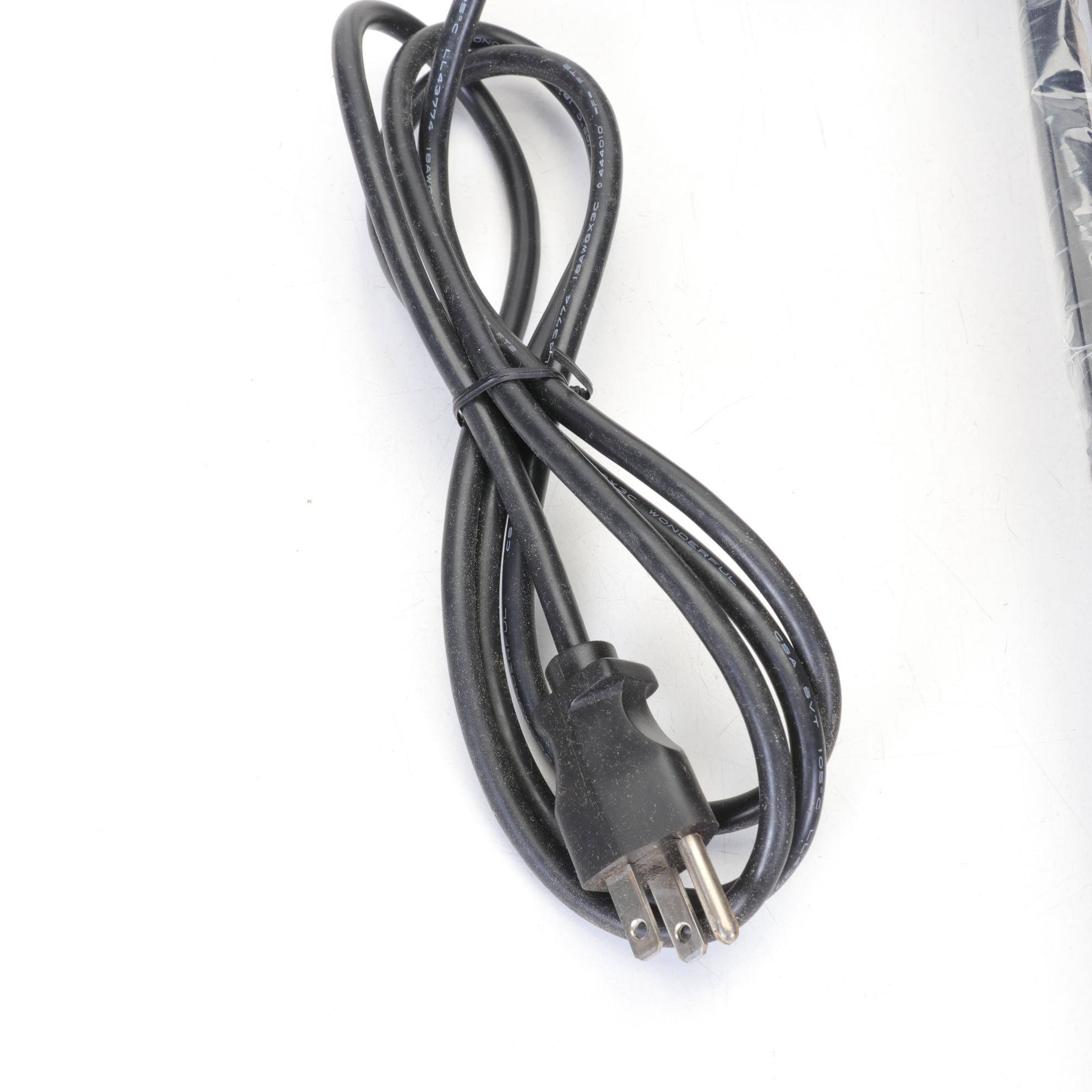 Two Black Articulated Desk Hobby Lamps with Magnification Lenses