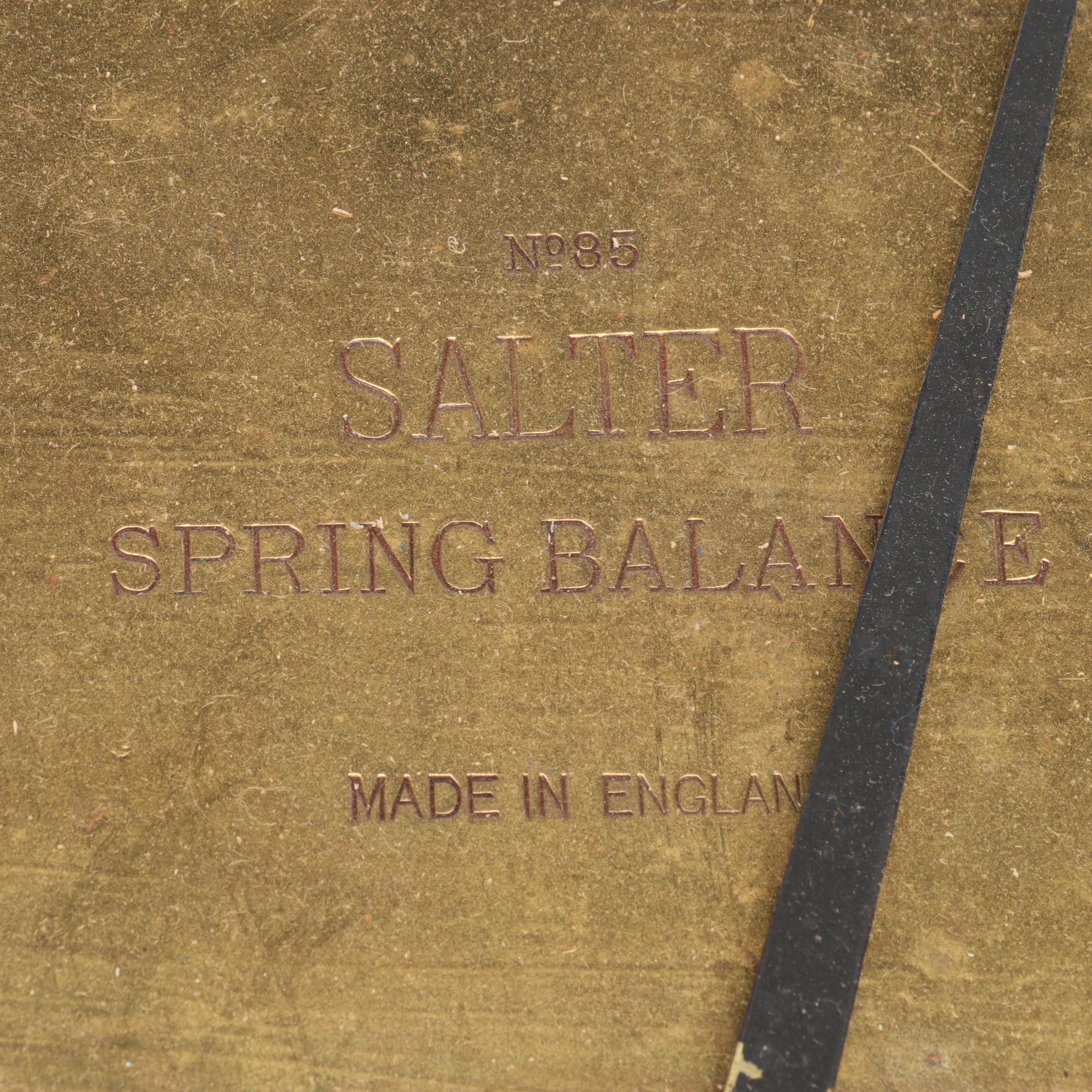English Salter No. 85 Brass Spring Balance Scale