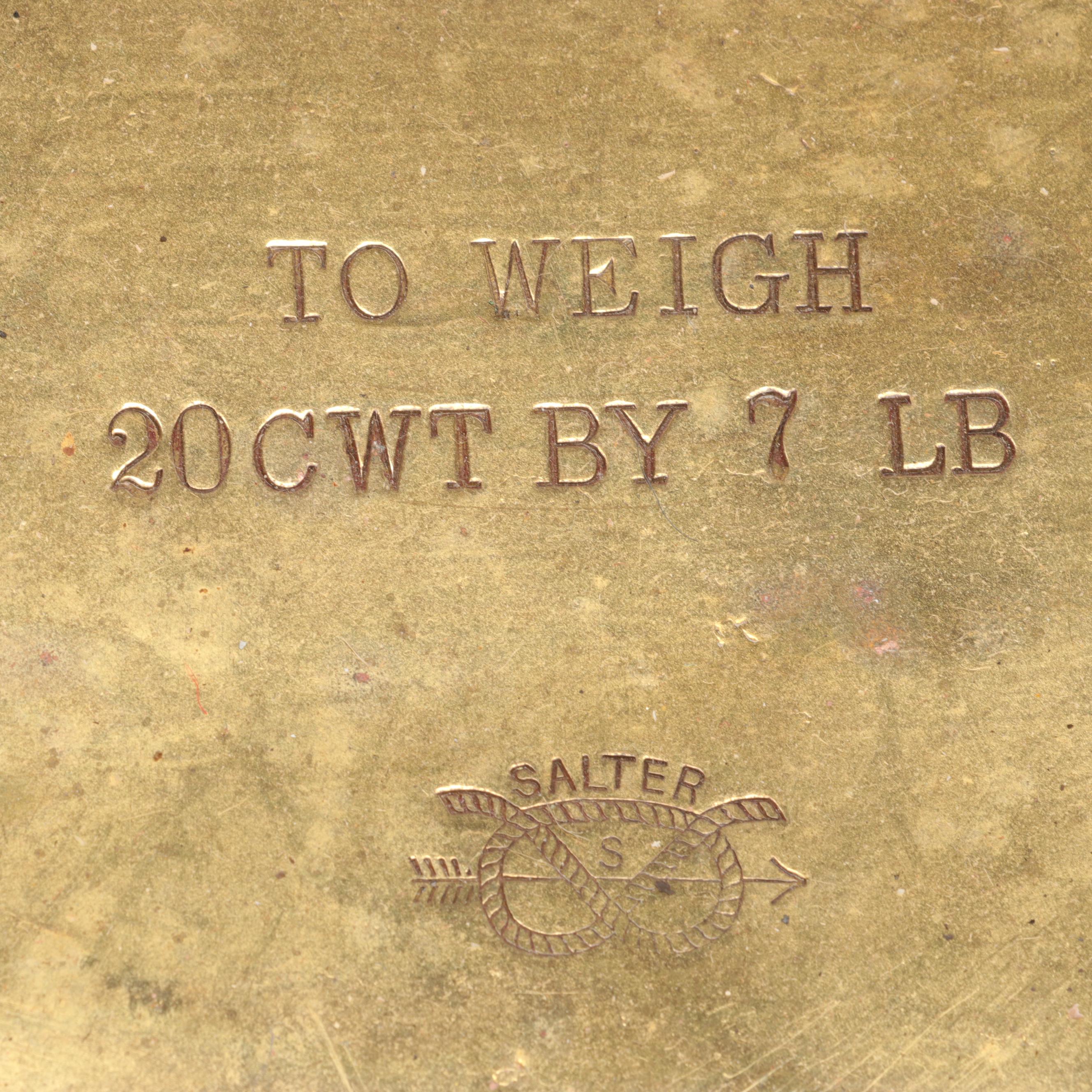 English Salter No. 85 Brass Spring Balance Scale