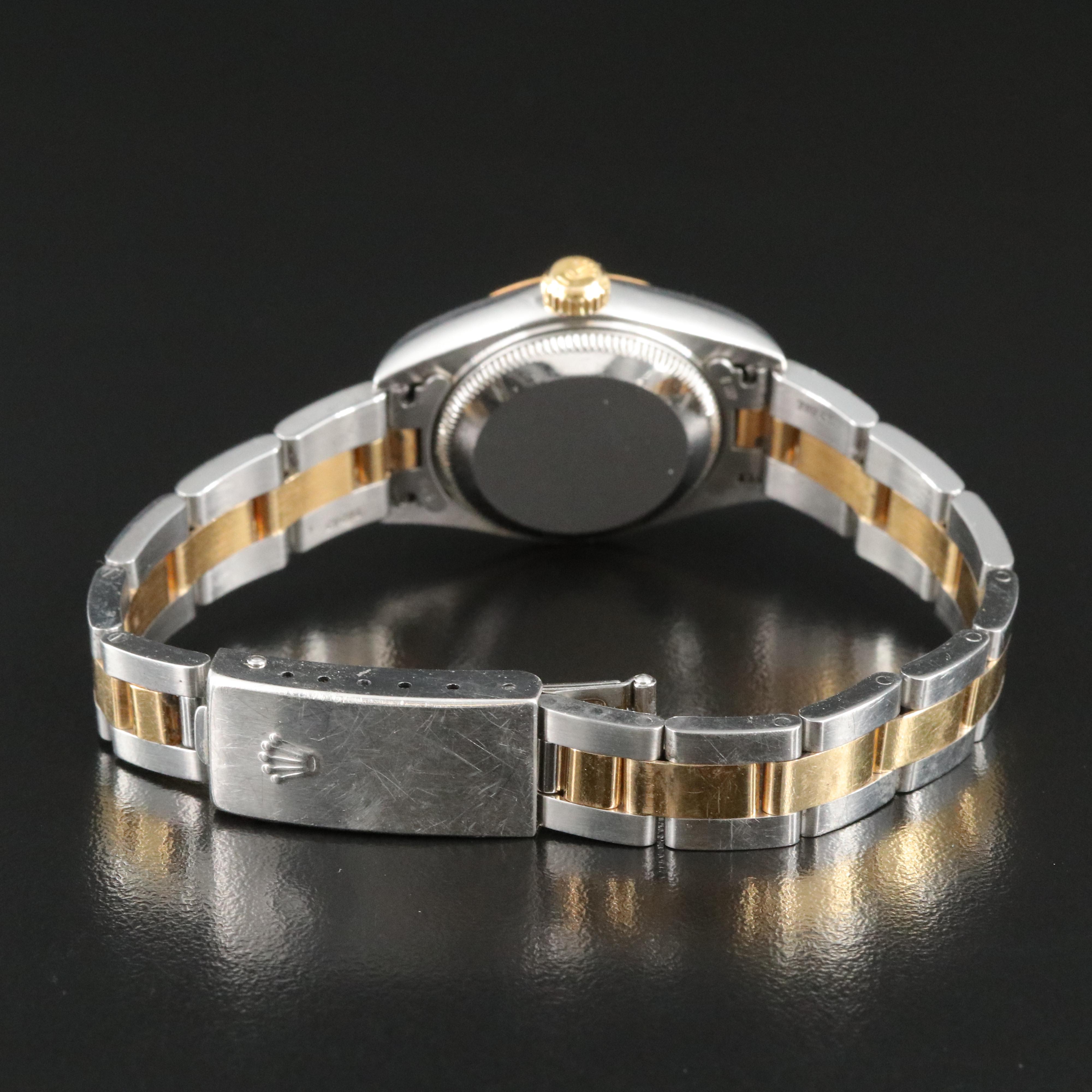 2002 Rolex White Mother-of-Pearl Factory Diamond Dial Datejust Watch