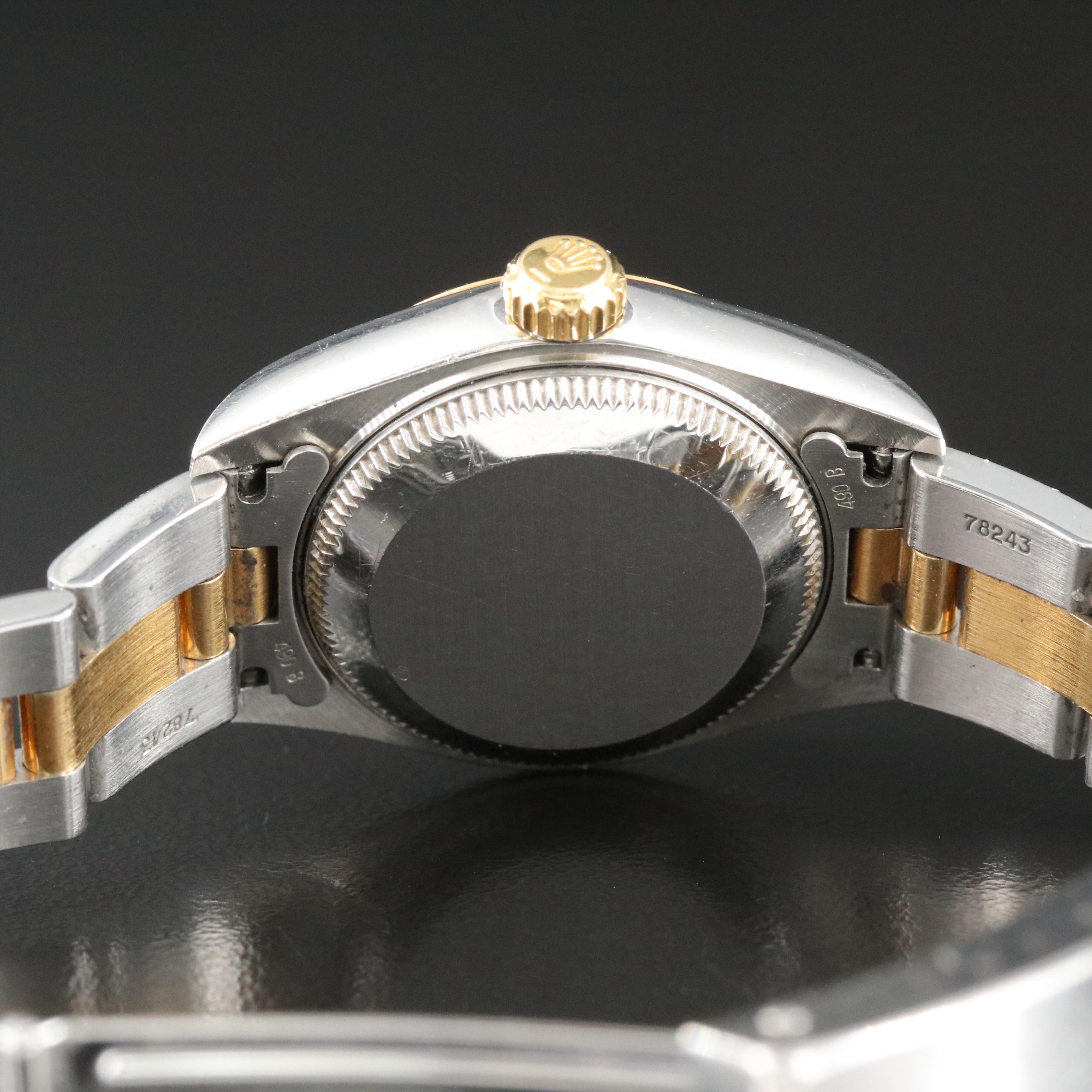 2002 Rolex White Mother-of-Pearl Factory Diamond Dial Datejust Watch