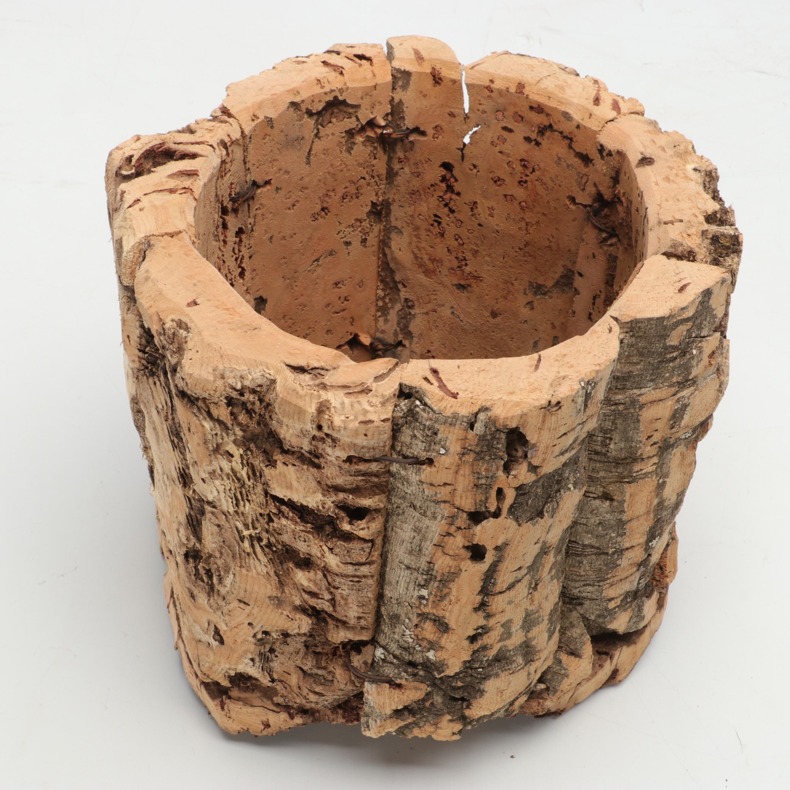 Glass Demijohns, Apothecary Bottle and Hand-Carved Cork Bucket