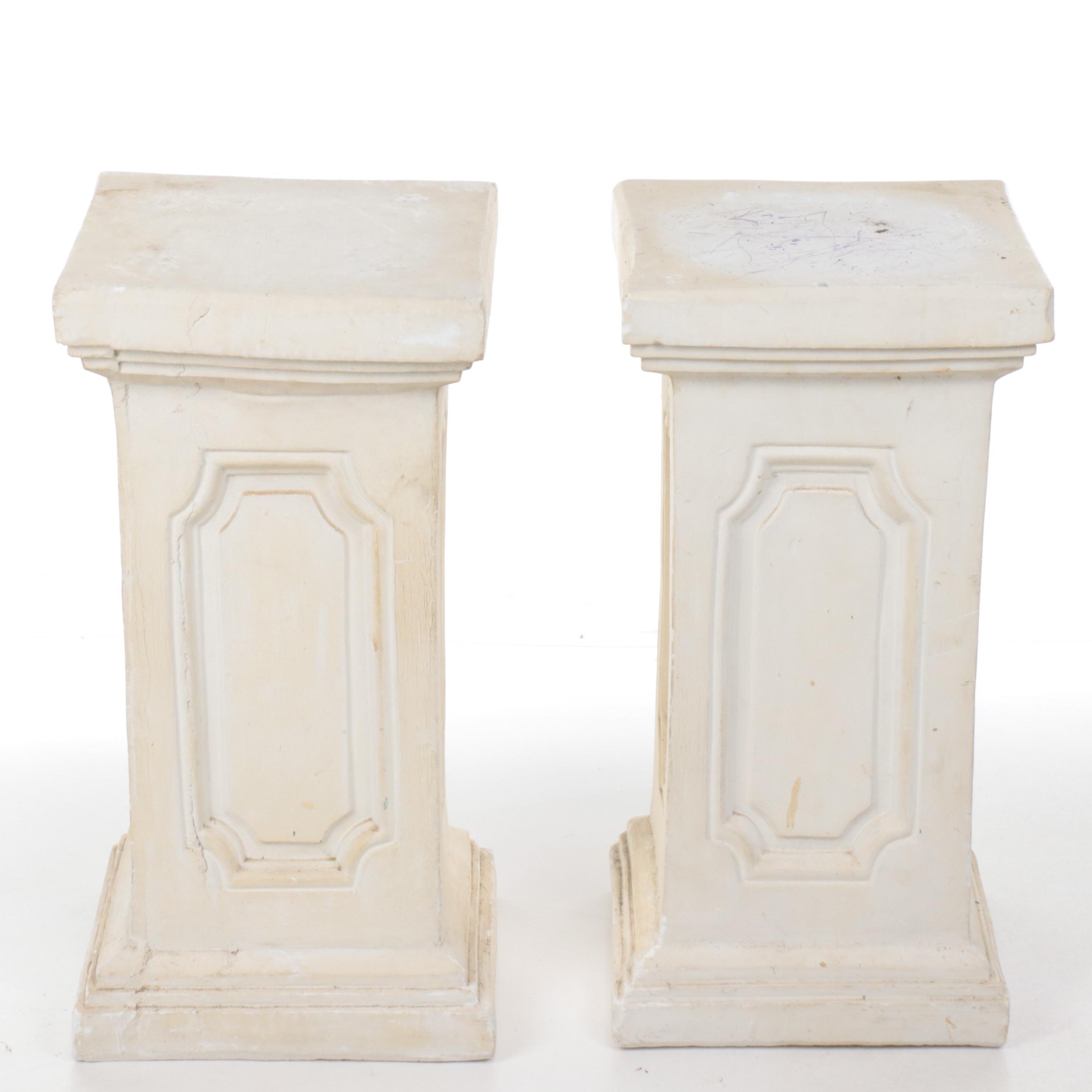 Pair of Neoclassical Style Plaster Stands