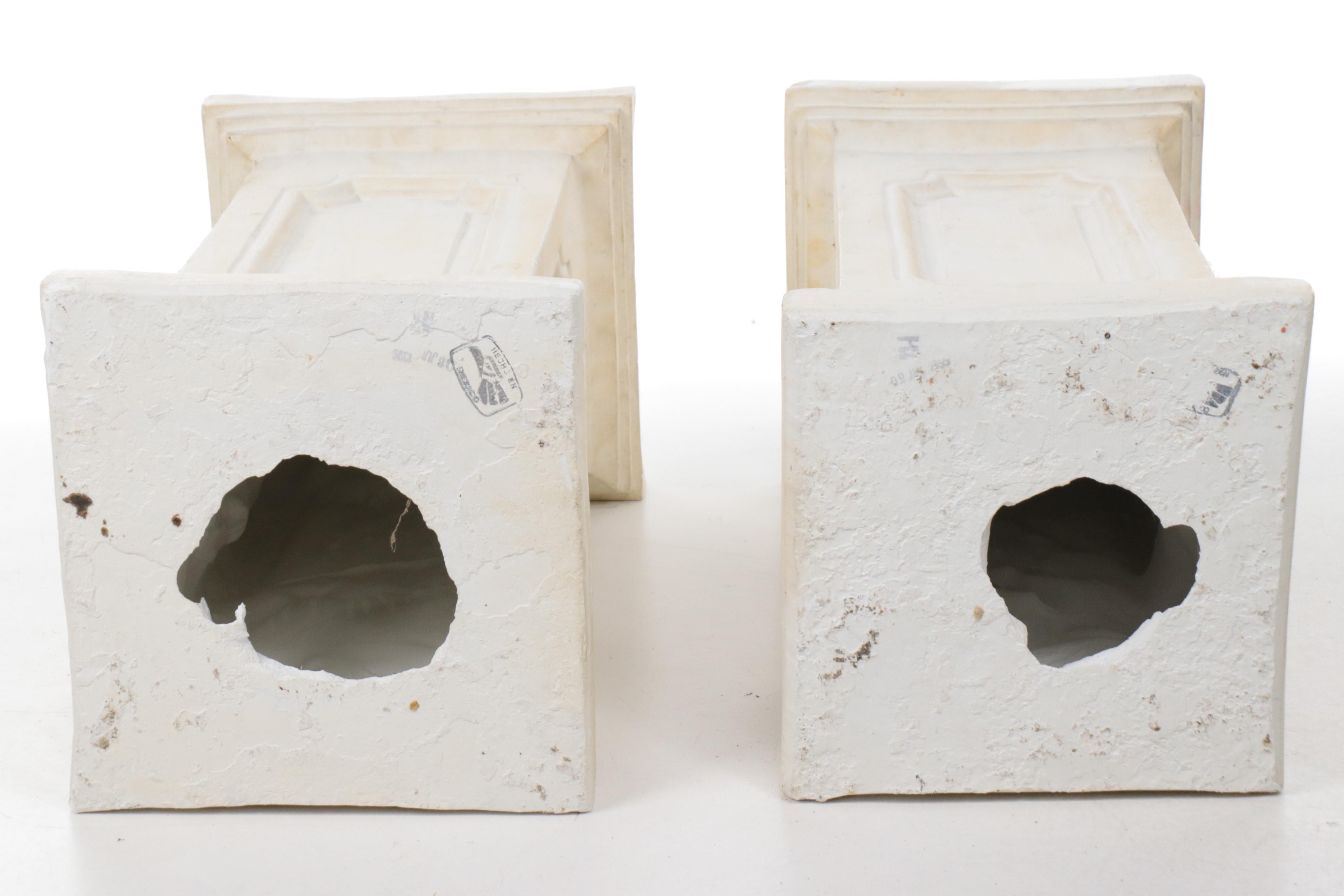 Pair of Neoclassical Style Plaster Stands