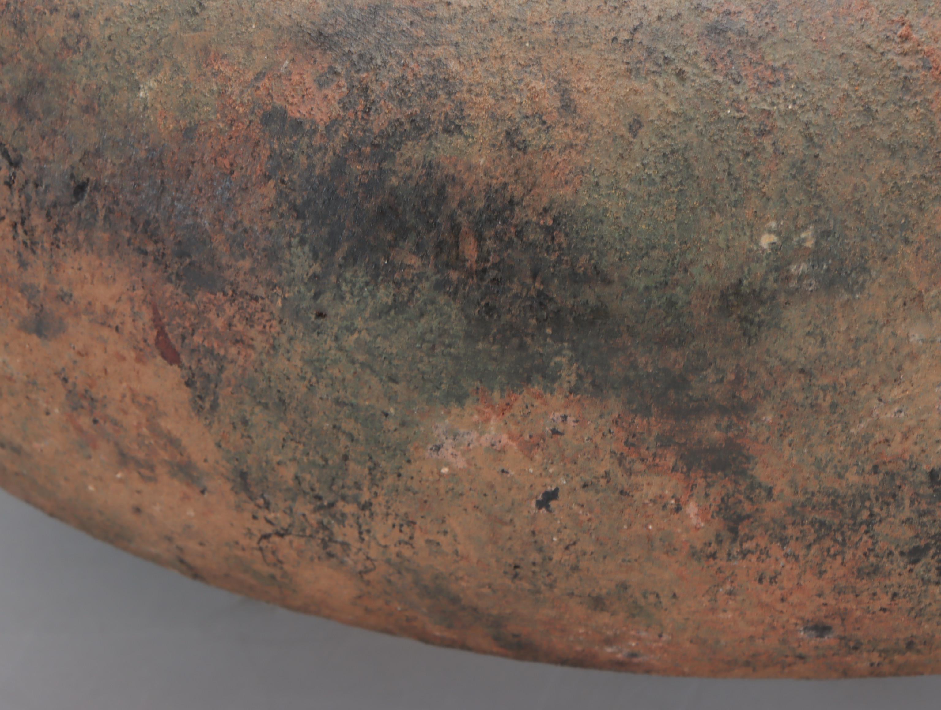 Earthenware Pottery Vessel with Wire Handles