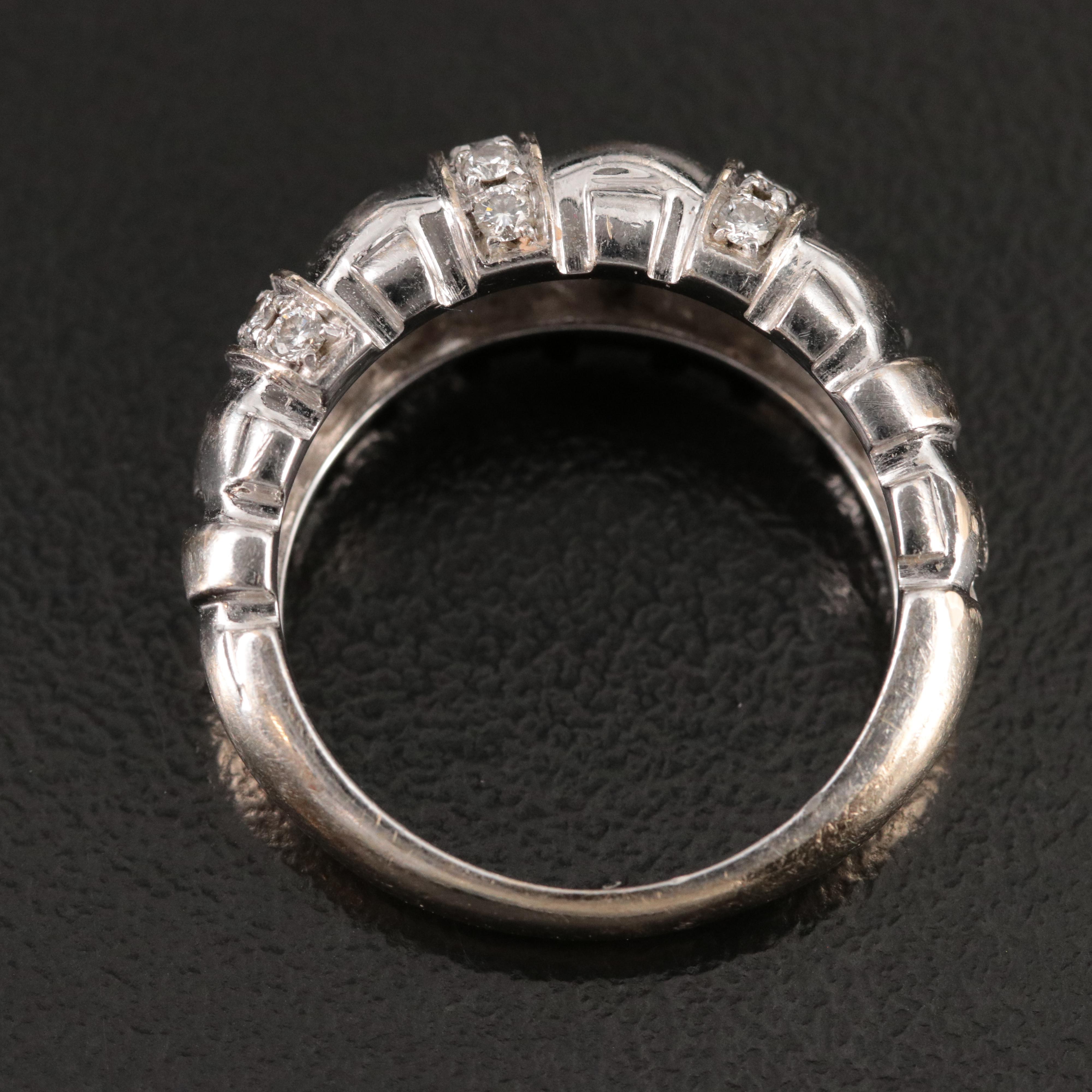 Tiffany & Co. Vannerie 18K 0.32 CTW Diamond Basket Weave Ring