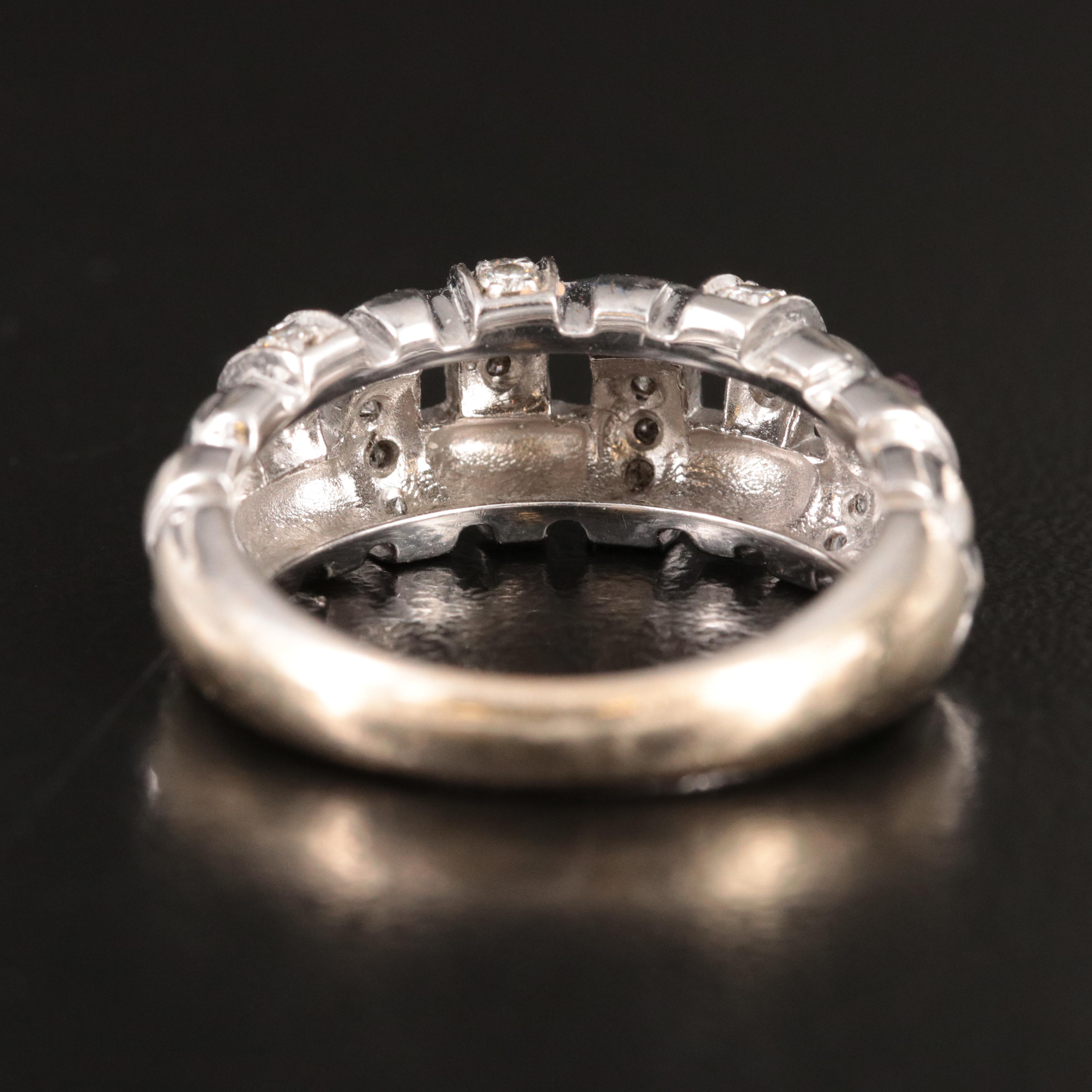 Tiffany & Co. Vannerie 18K 0.32 CTW Diamond Basket Weave Ring