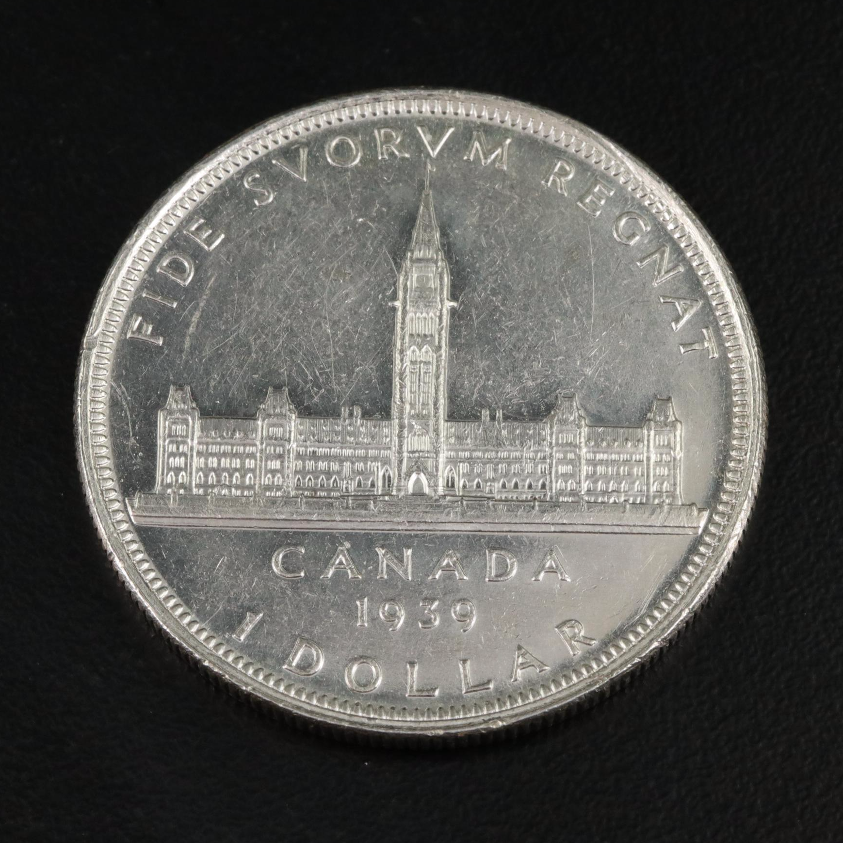 Canada 1939 and 1949 Silver Dollars