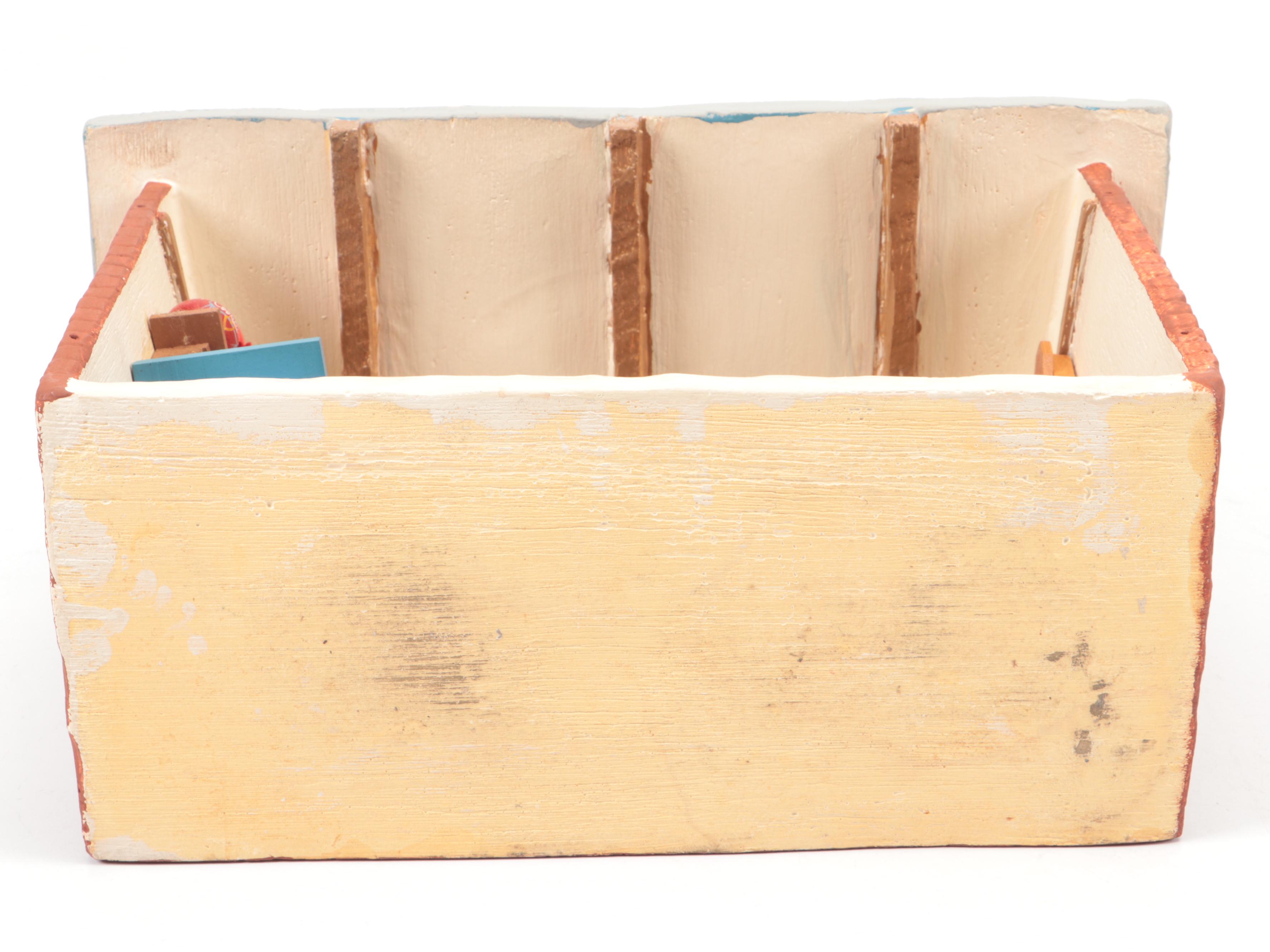 Hobbyist Hand-Crafted Halloween Witch and Amish Kitchen Theme Miniature Dioramas