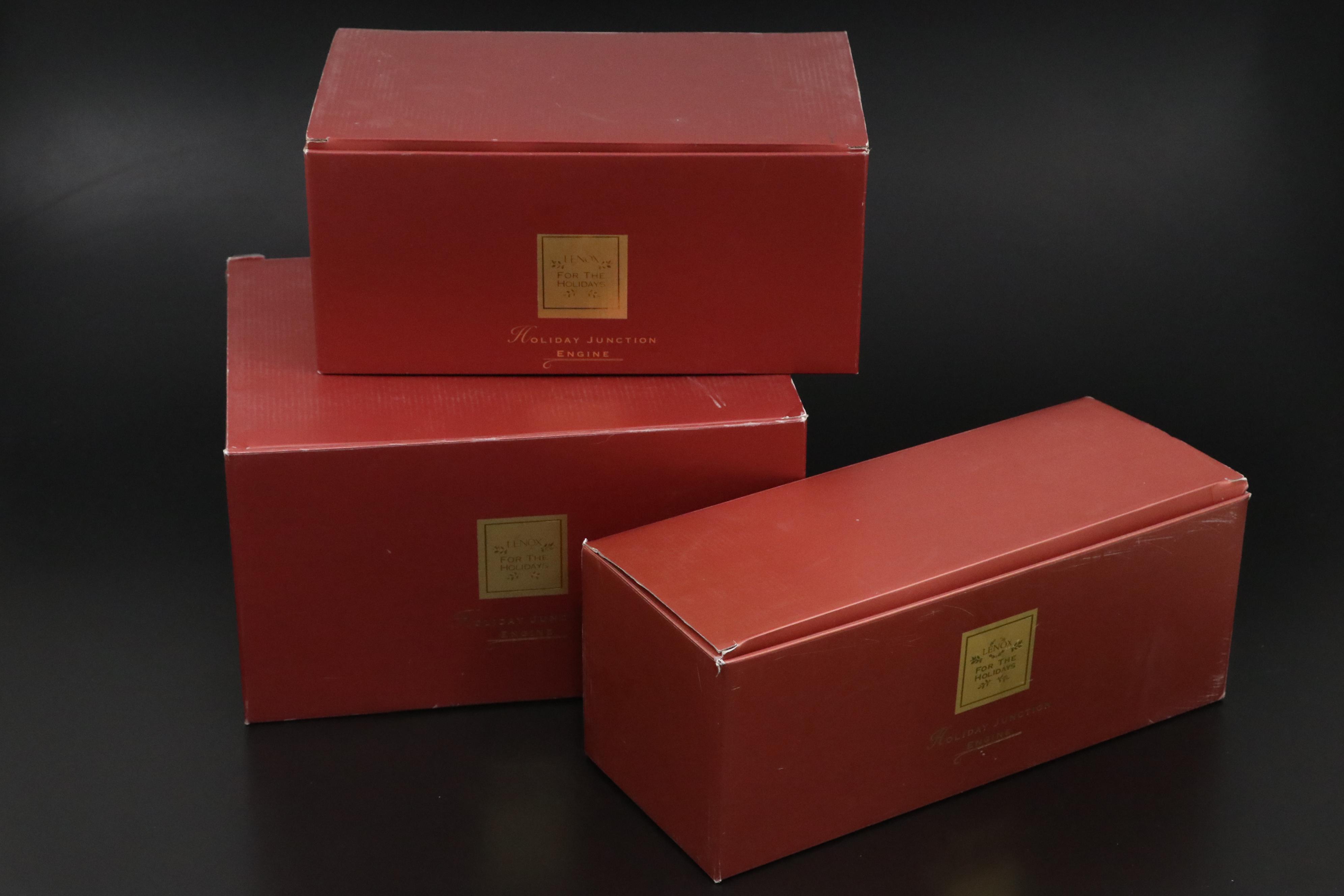 Lenox "Holiday Junction" Ceramic Train Car Figurines