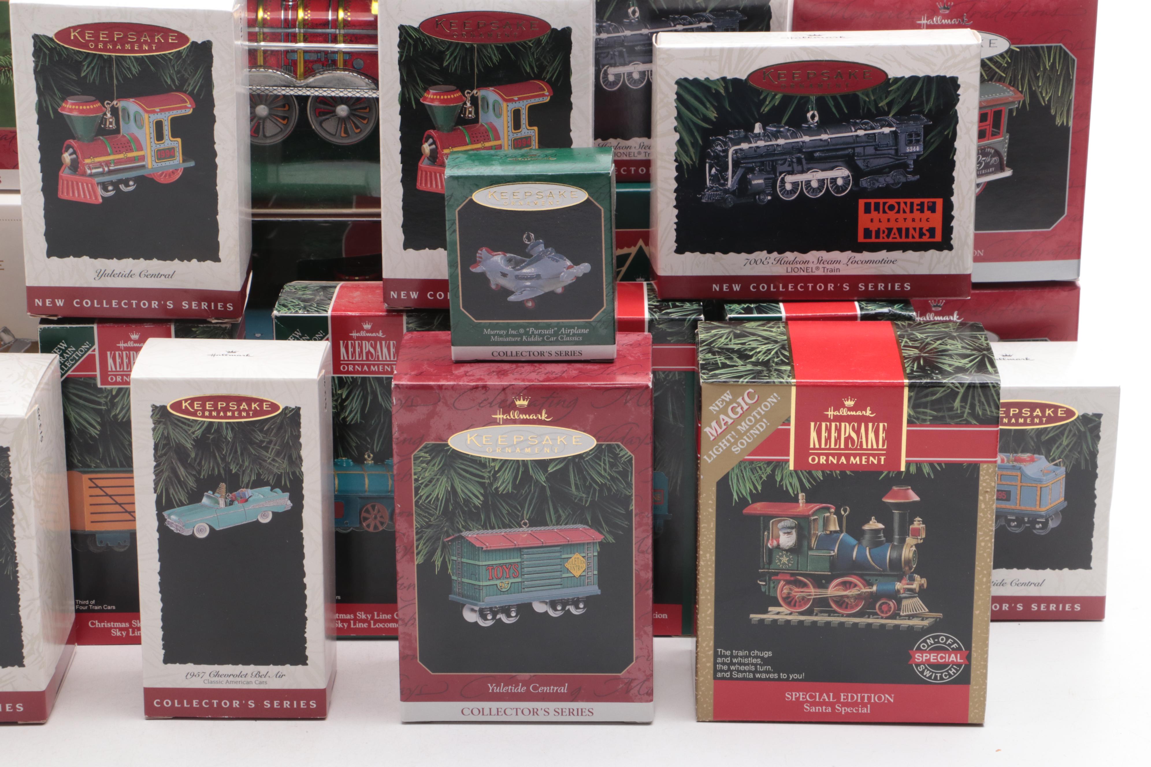 Hallmark Keepsake Trains and Planes Collector Ornaments