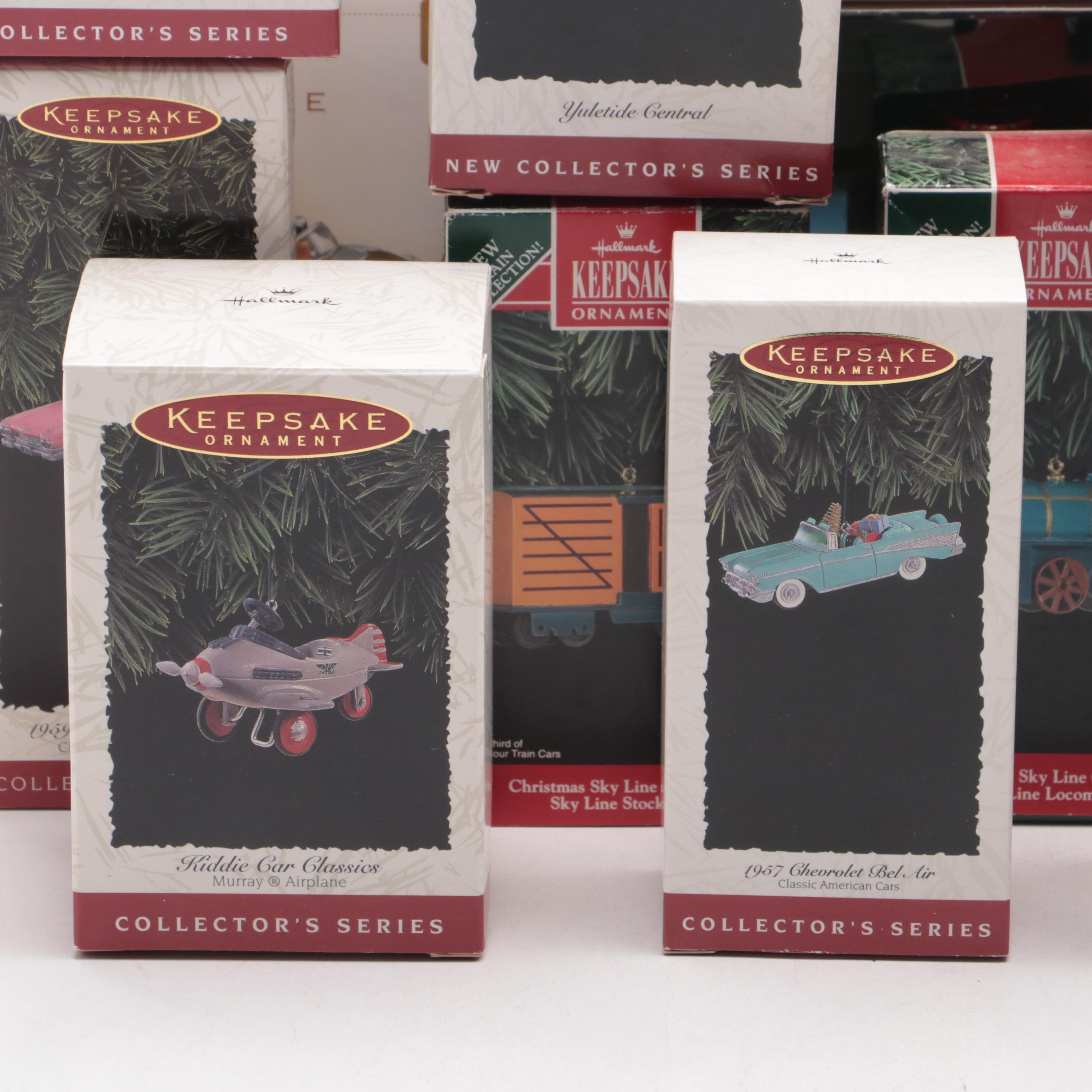 Hallmark Keepsake Trains and Planes Collector Ornaments