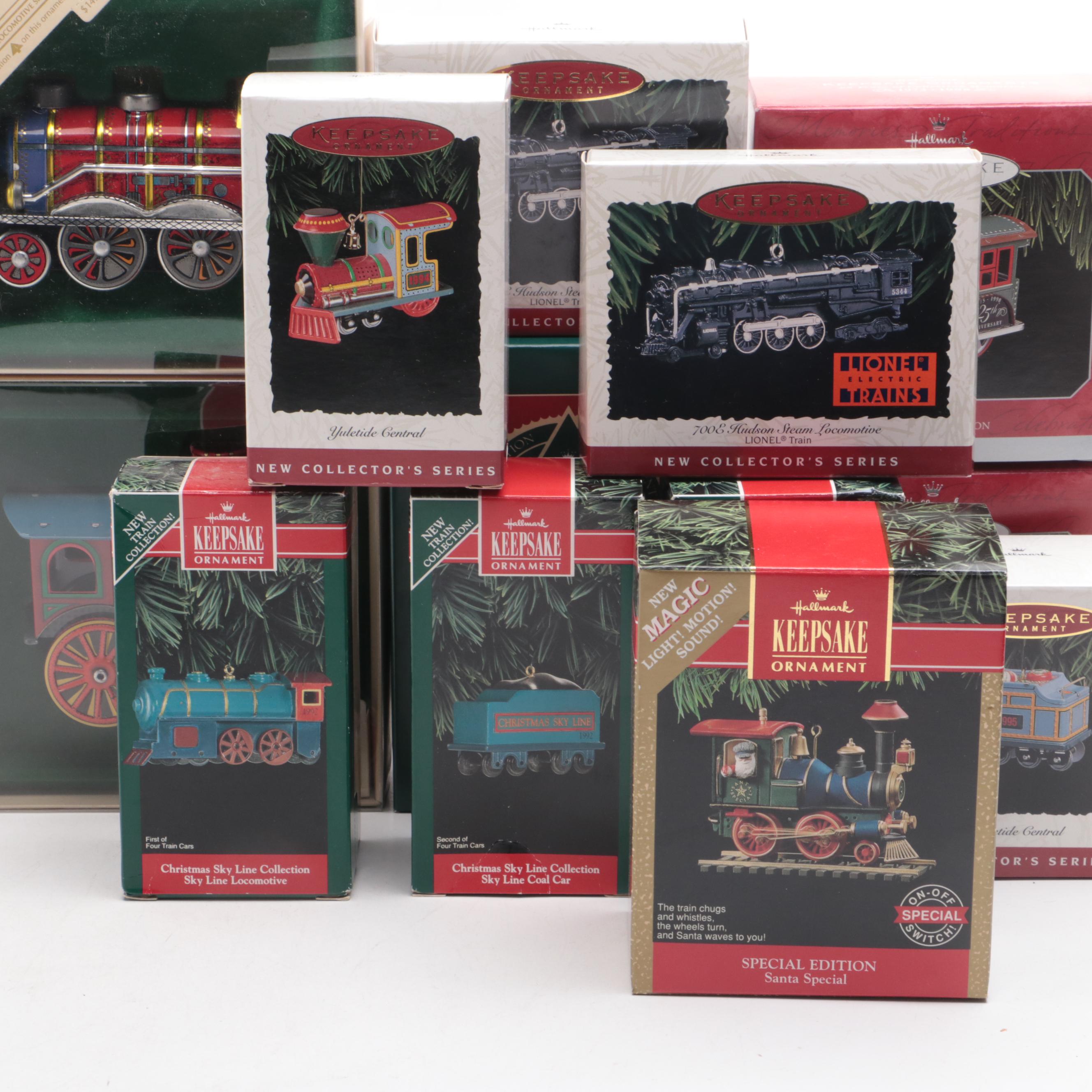 Hallmark Keepsake Trains and Planes Collector Ornaments