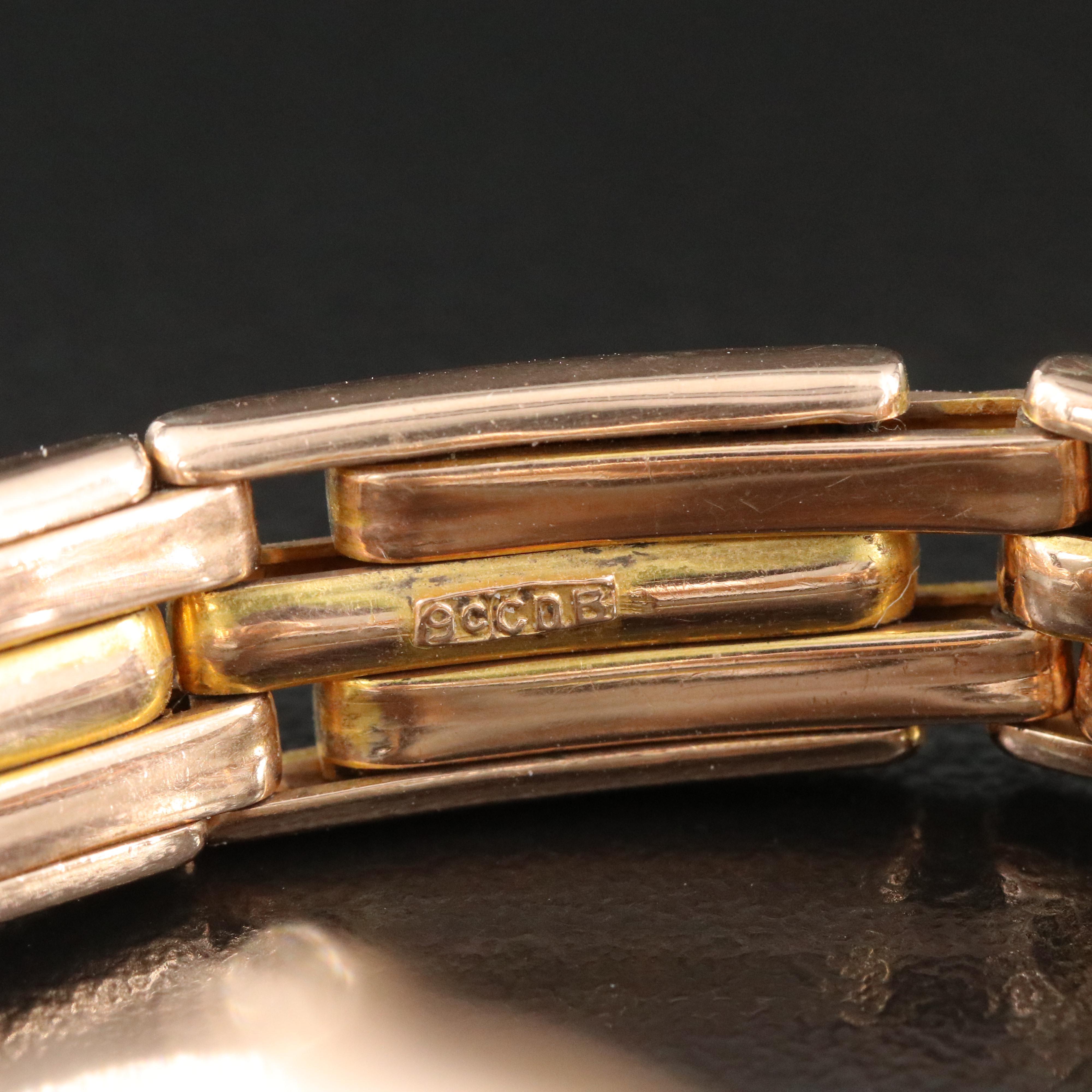 Antique Rolex 9K Porcelain Dial Watch