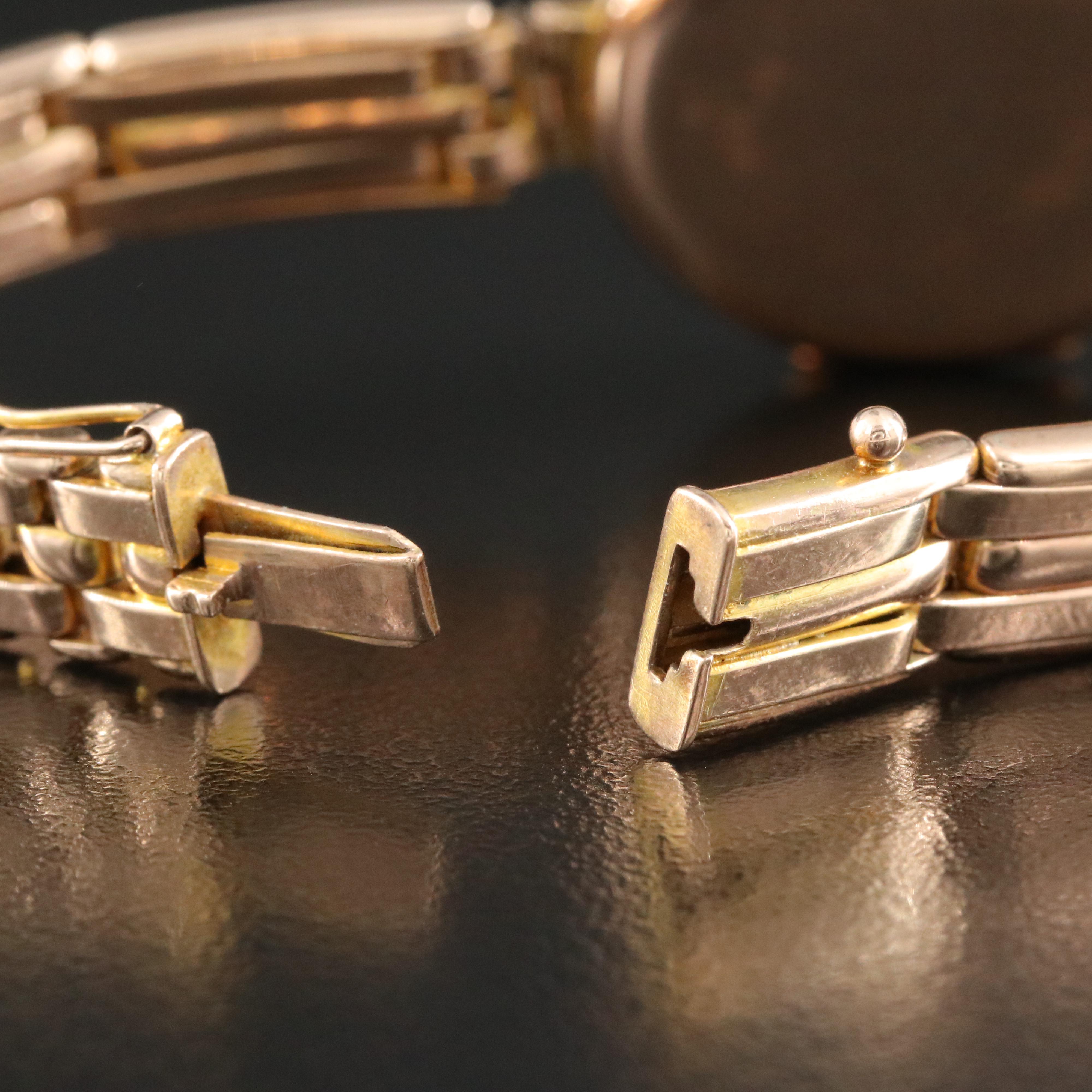 Antique Rolex 9K Porcelain Dial Watch