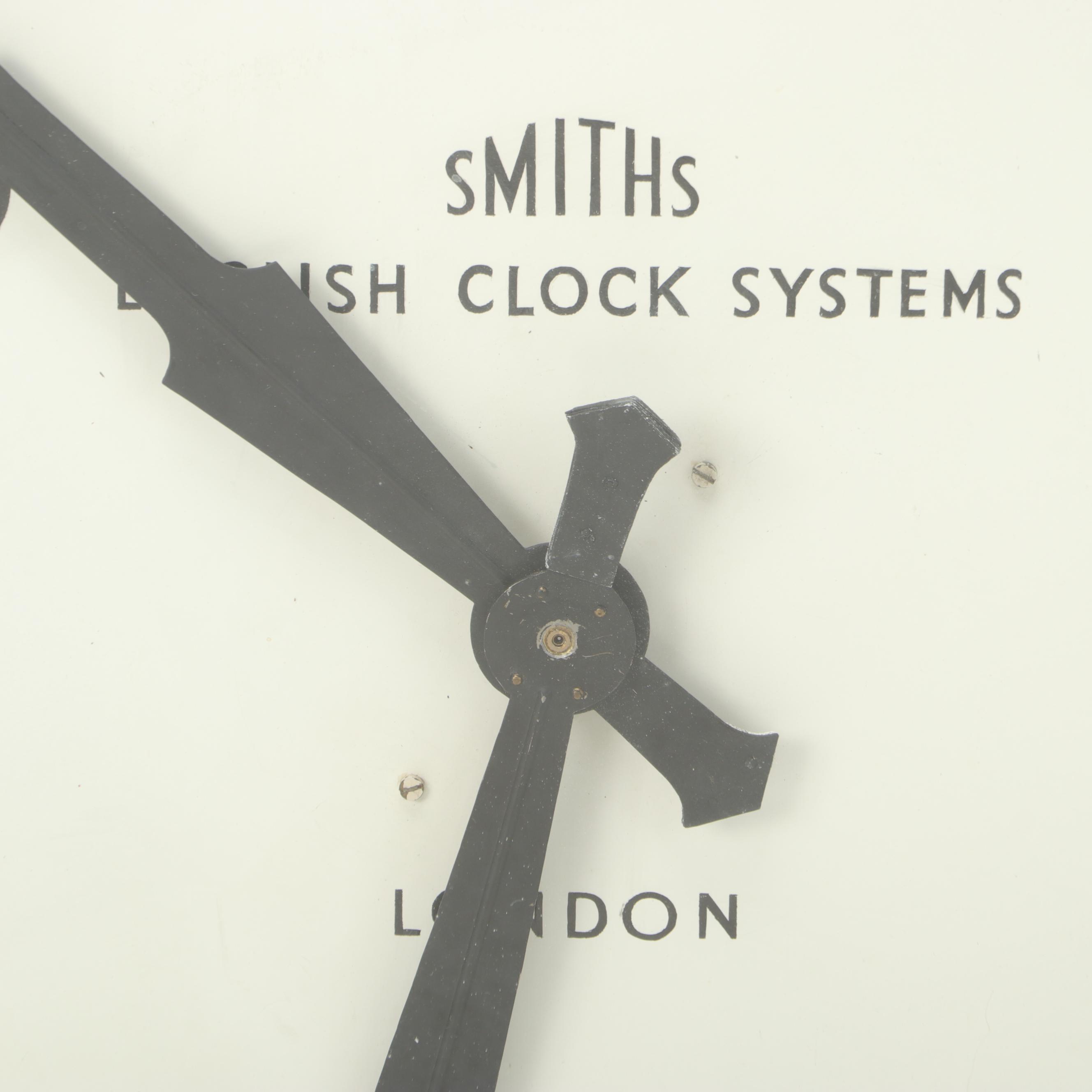 Vintage Industrial Factory Wall Clock by Smiths English Clock Systems of London