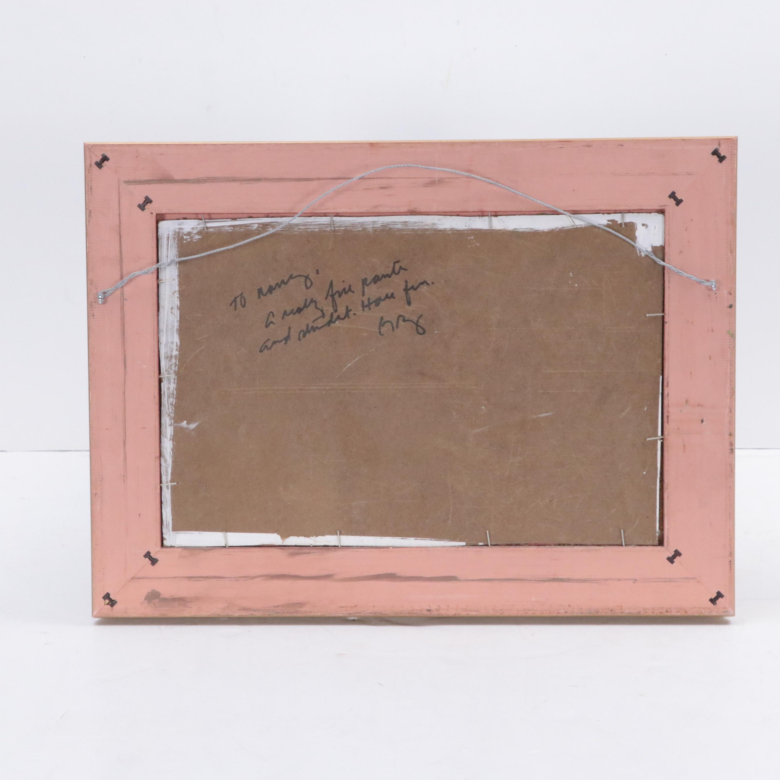 Greg Storer Oil Painting of Landscape with Architectural Motif, 21st Century