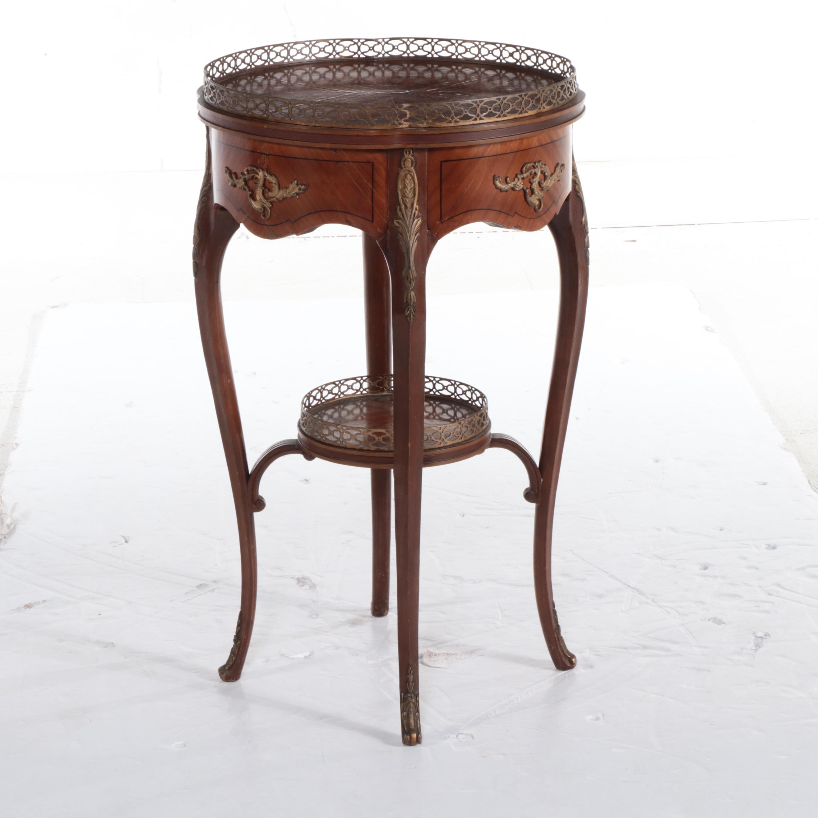 Louis XV Style Gilt Metal-Mounted Kingwood Guéridon, 20th Century