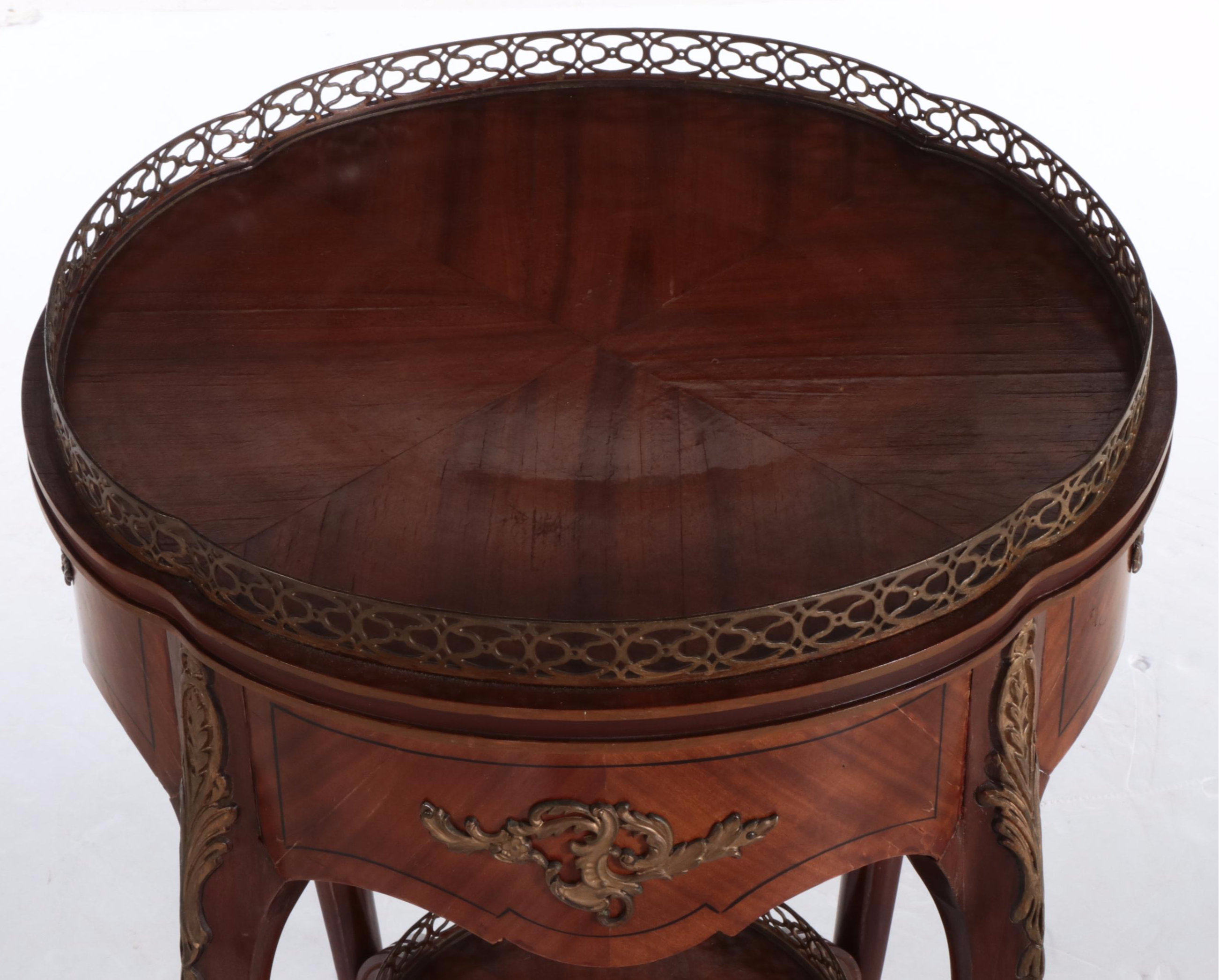 Louis XV Style Gilt Metal-Mounted Kingwood Guéridon, 20th Century