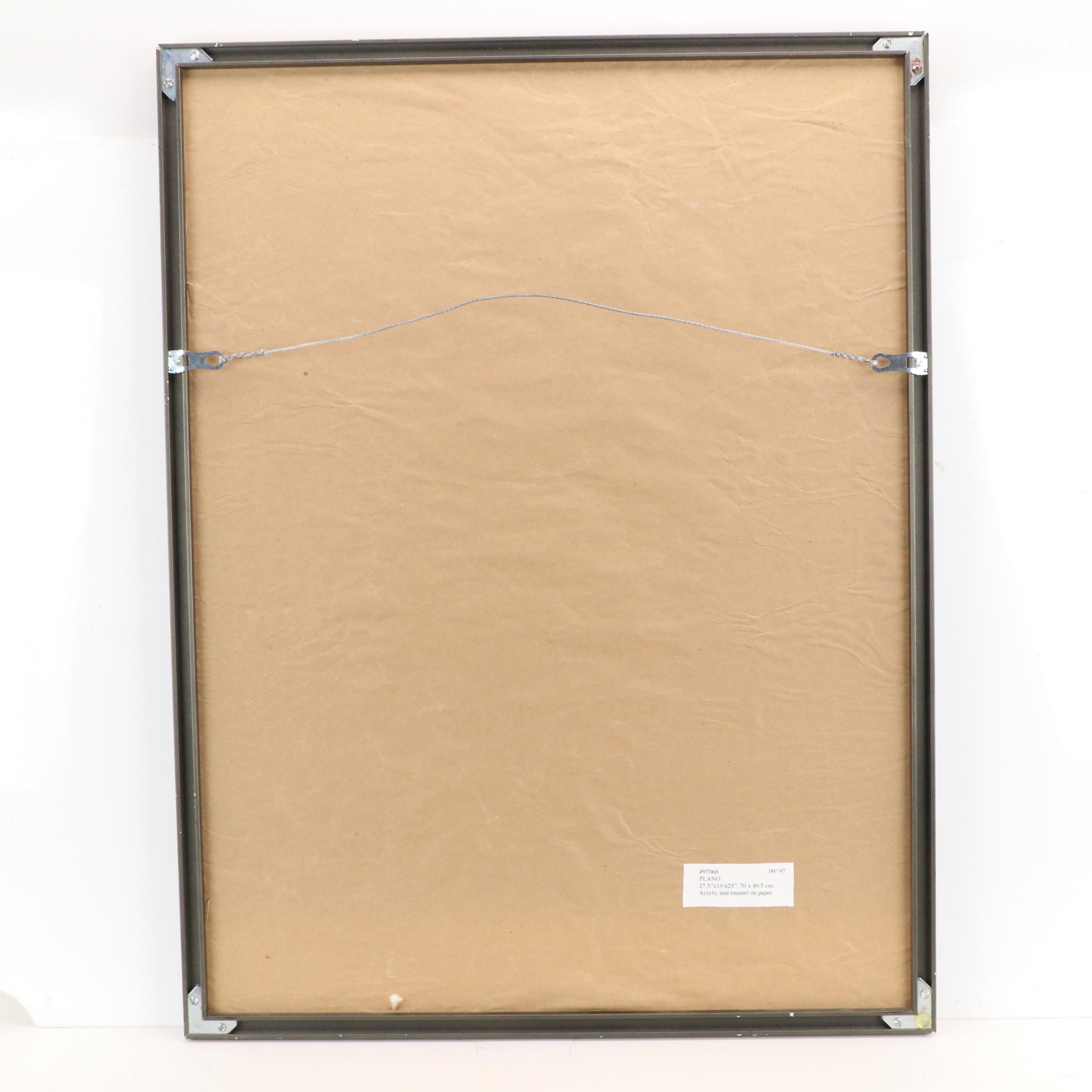 Abstract Non-Objective Mixed Media Splatter Painting, 1997