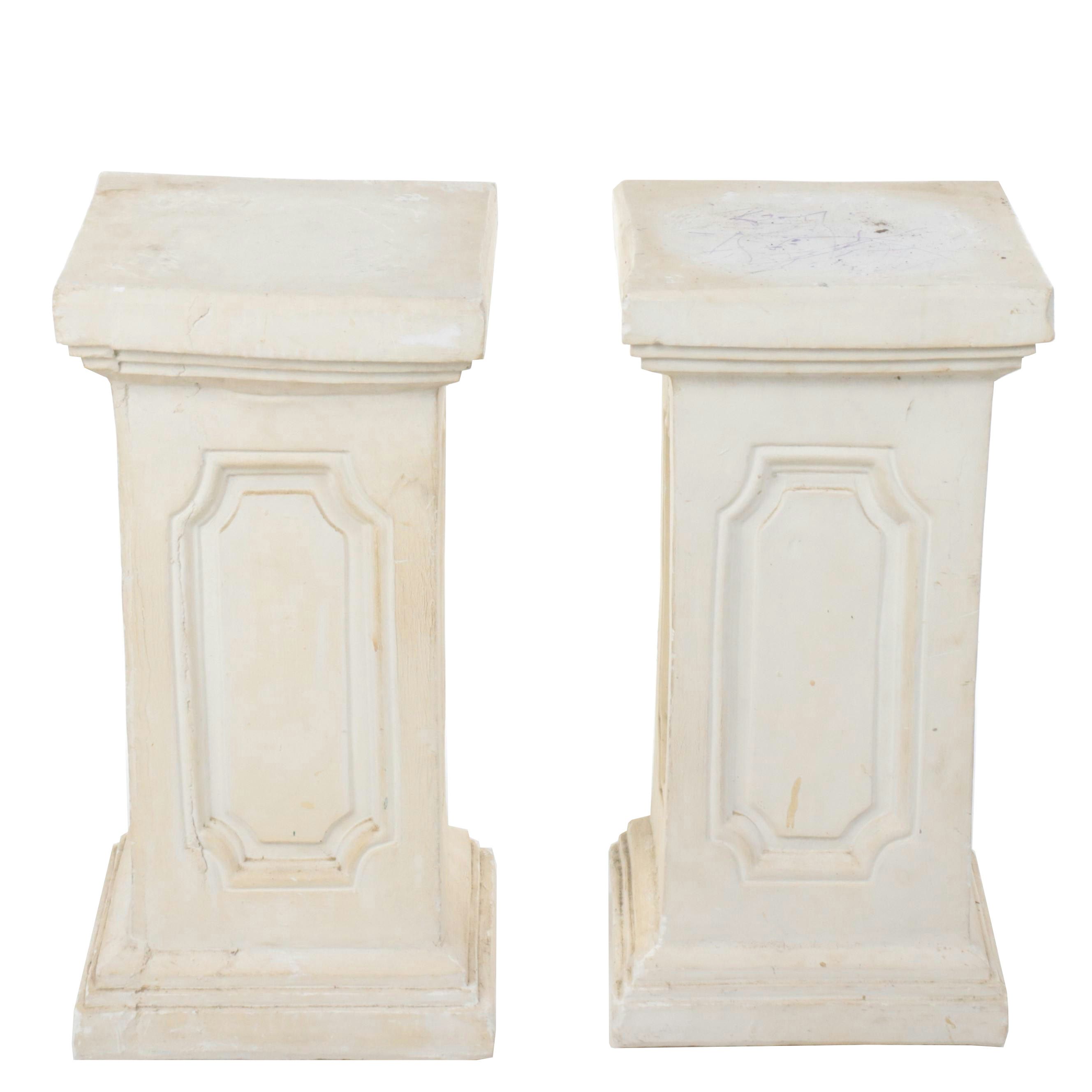 Pair of Neoclassical Style Plaster Stands