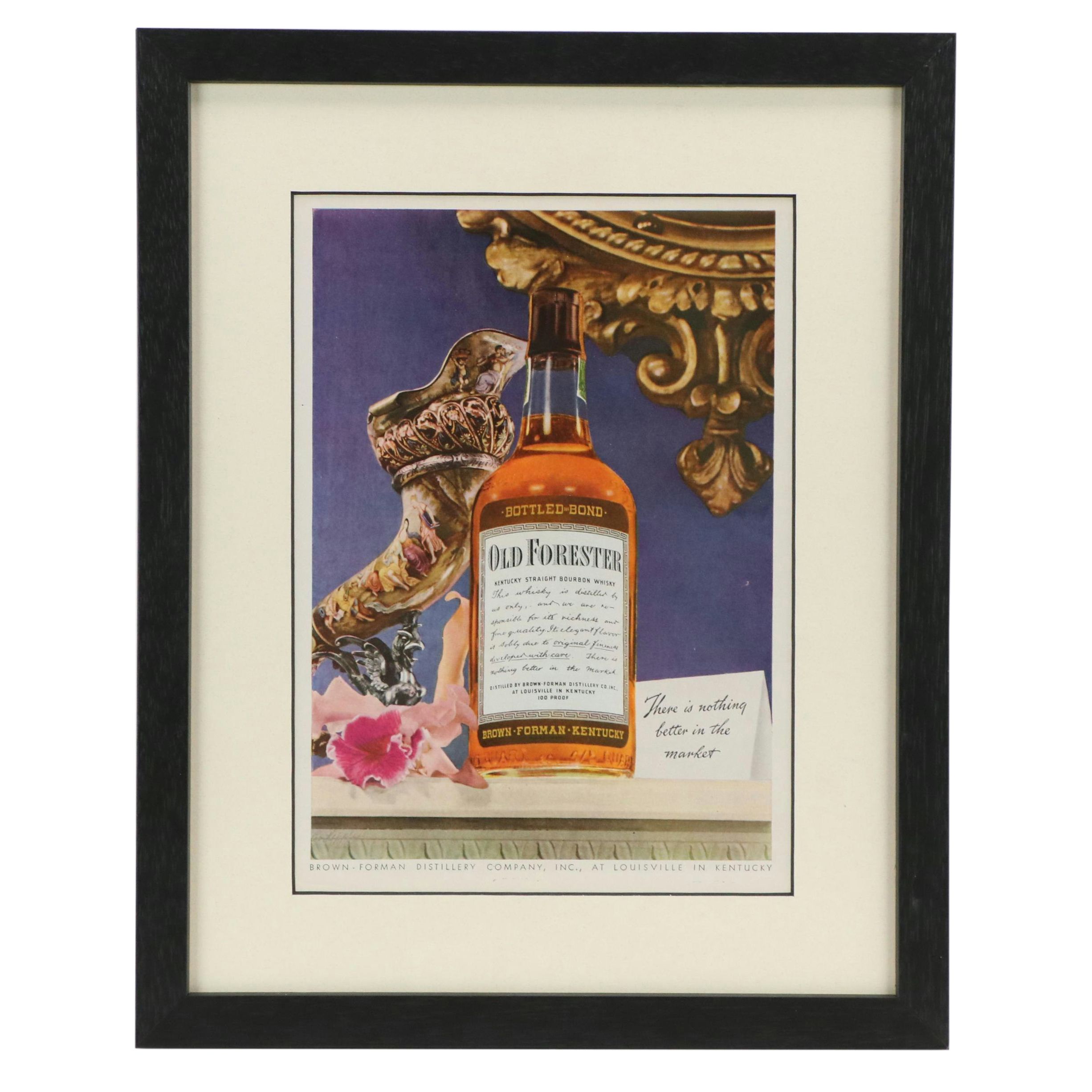 Old Forester Offset Lithograph Advertisement