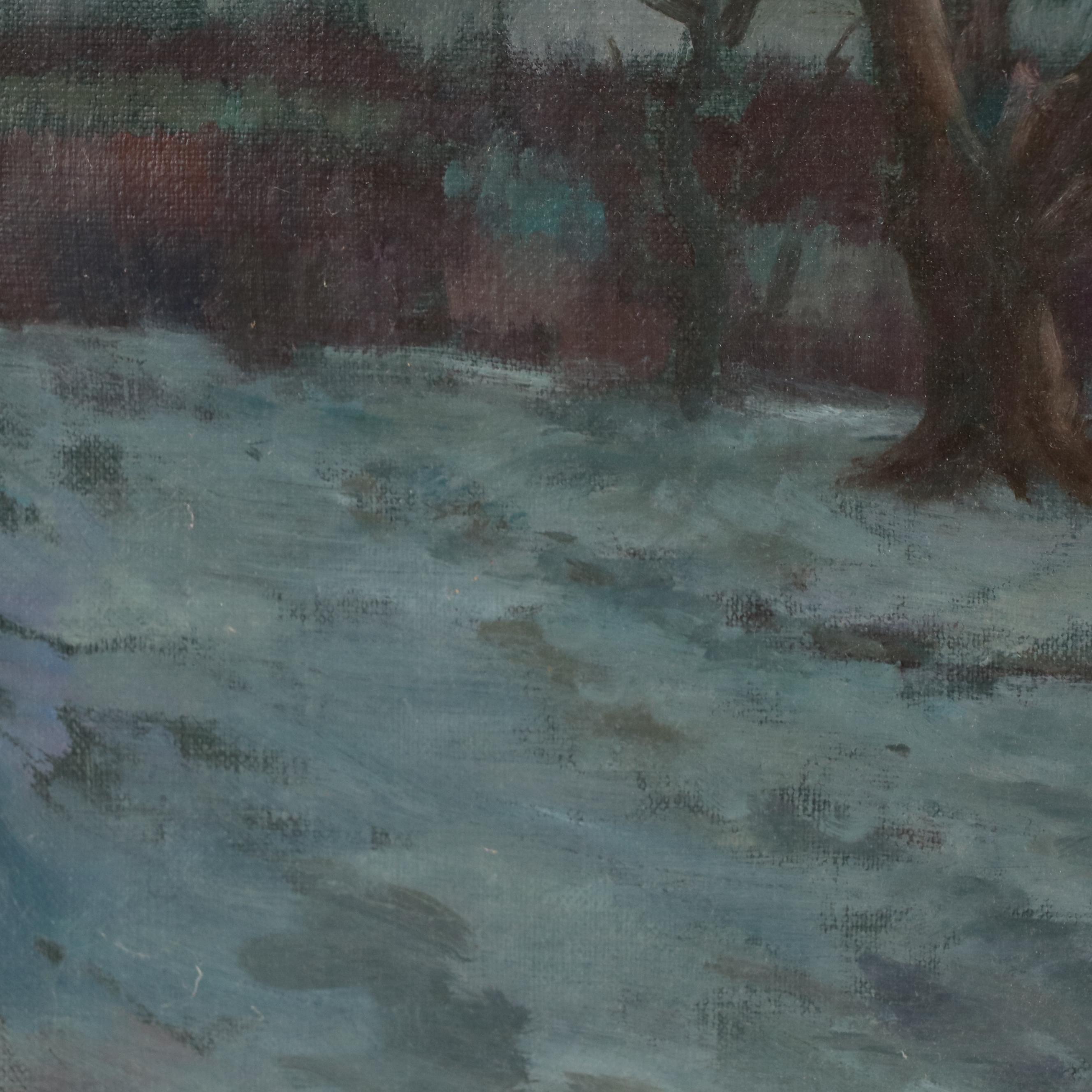 Douglas Grant Oil Painting of Farm Landscape with Barn