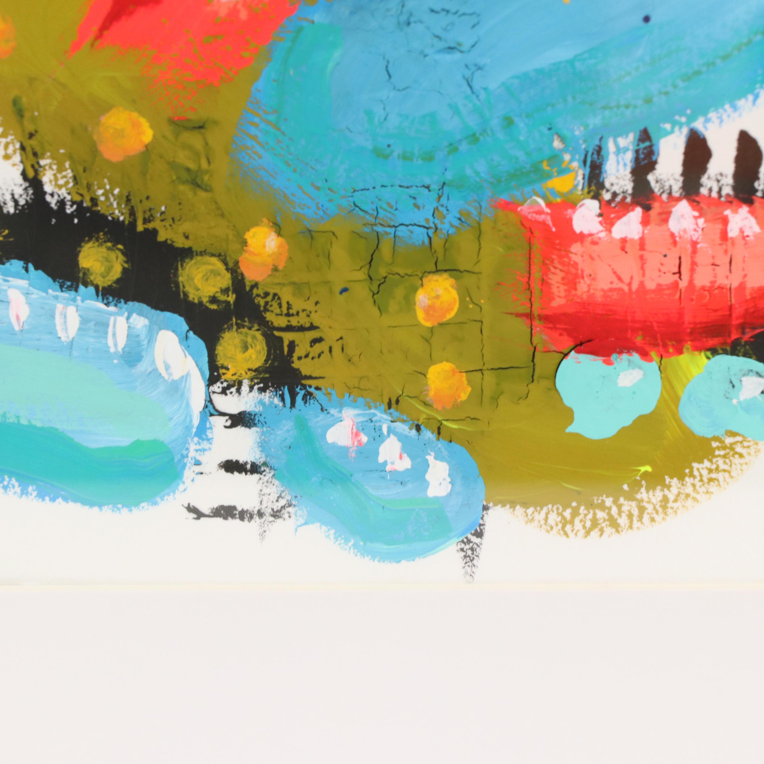 Jeffrey Scott Lewis Abstract Acrylic Painting