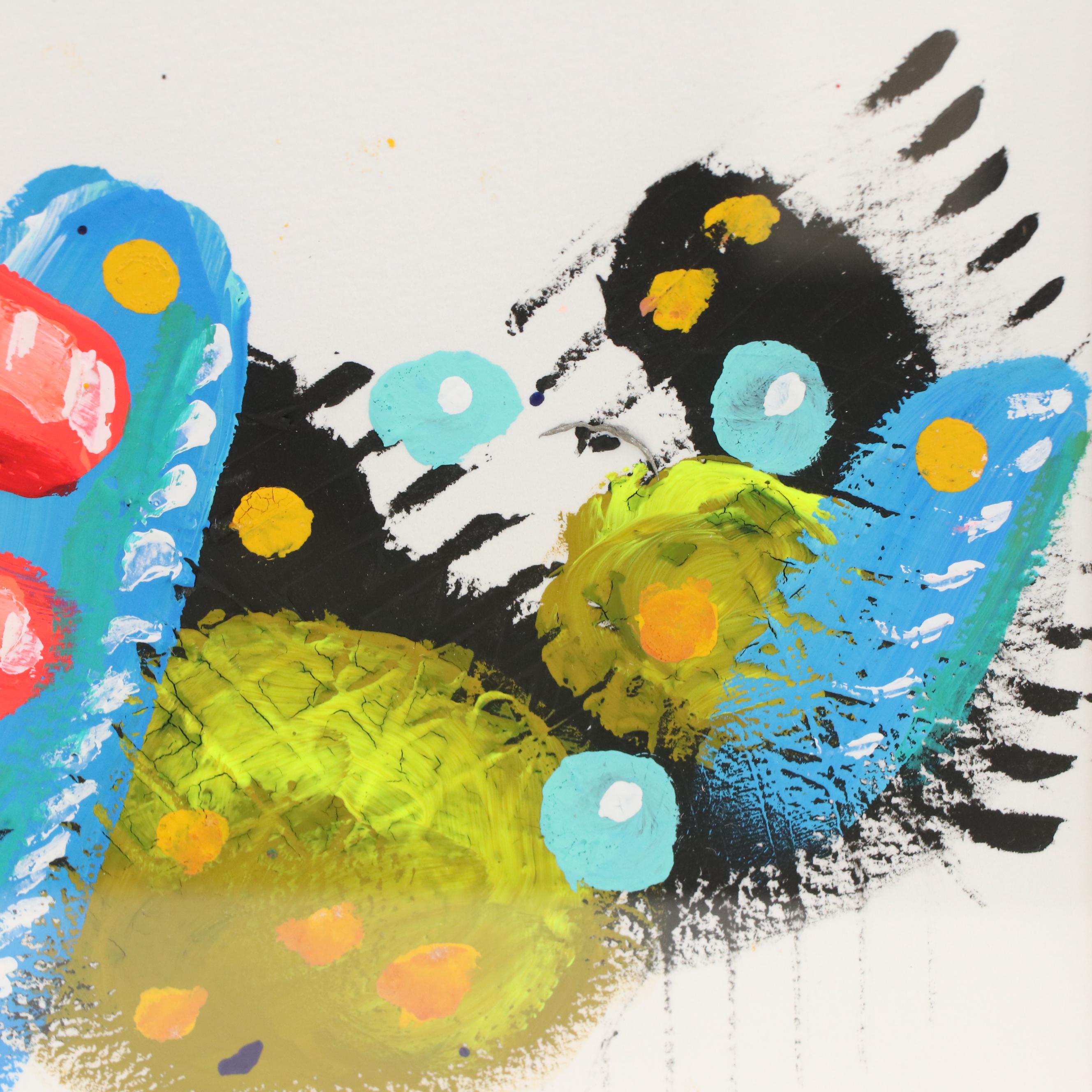 Jeffrey Scott Lewis Abstract Acrylic Painting