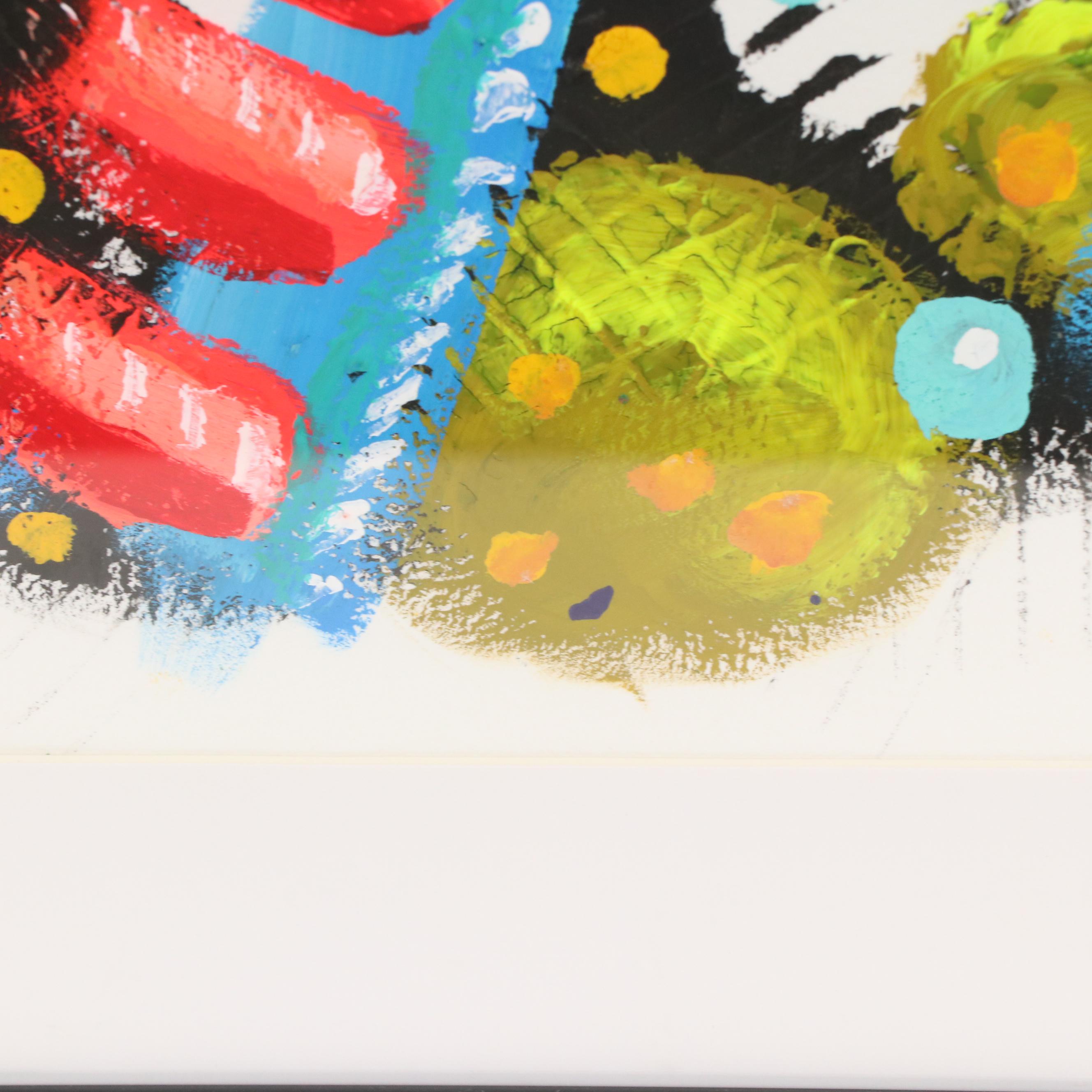 Jeffrey Scott Lewis Abstract Acrylic Painting