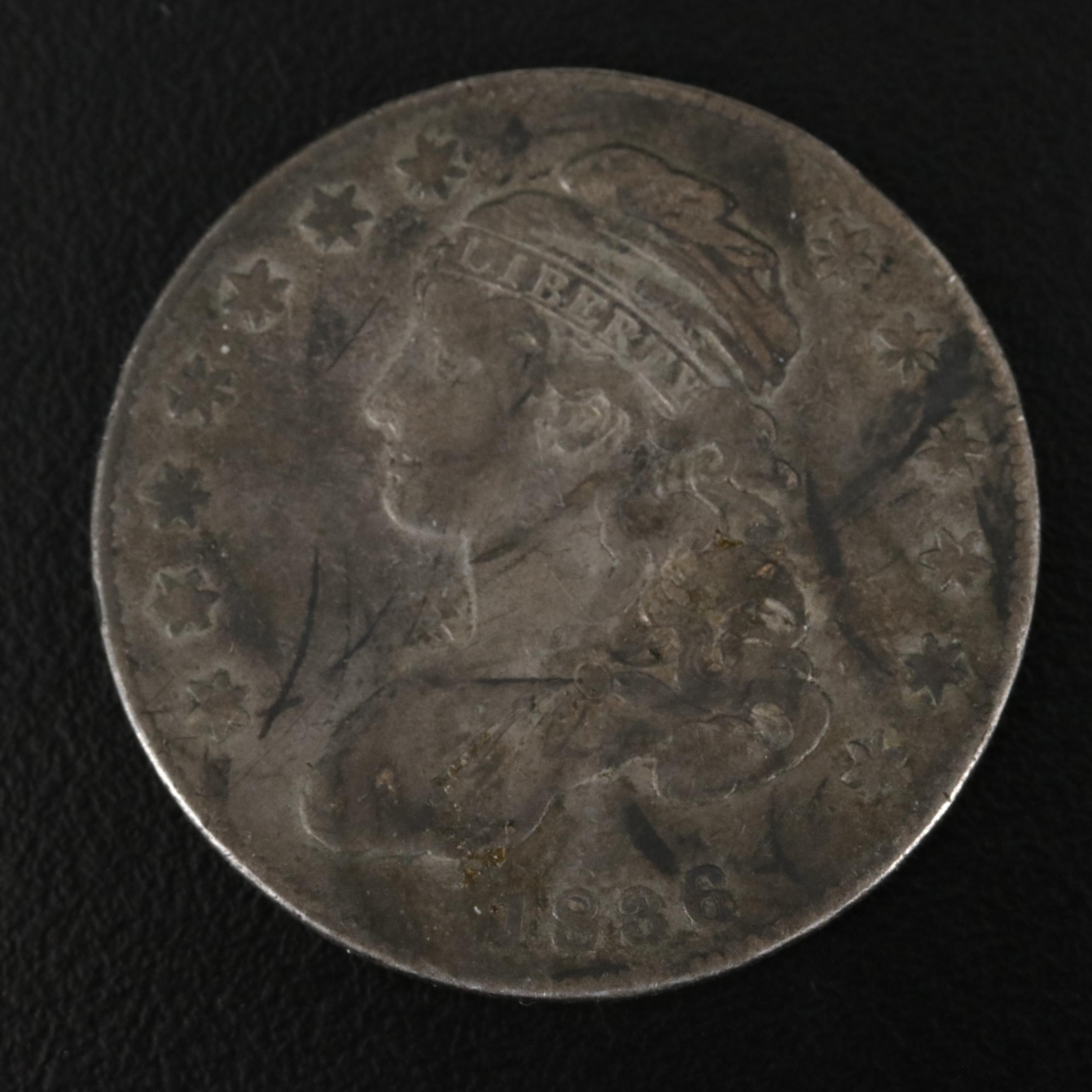 1836 Capped Bust Silver Half Dollar