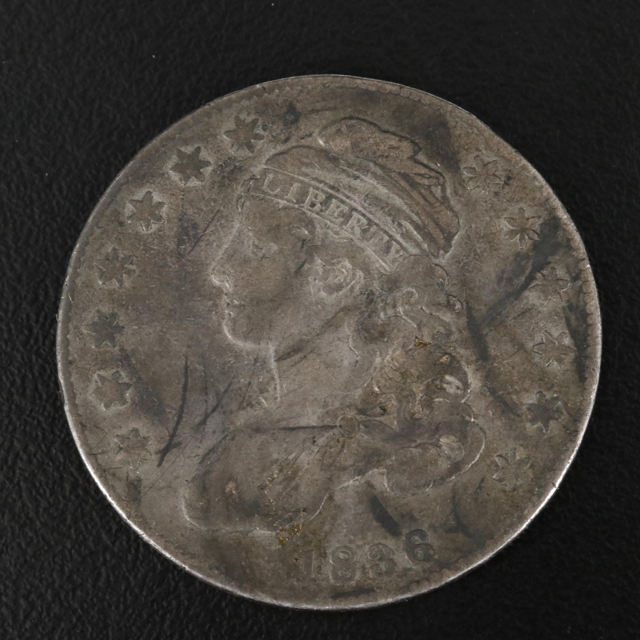 1836 Capped Bust Silver Half Dollar