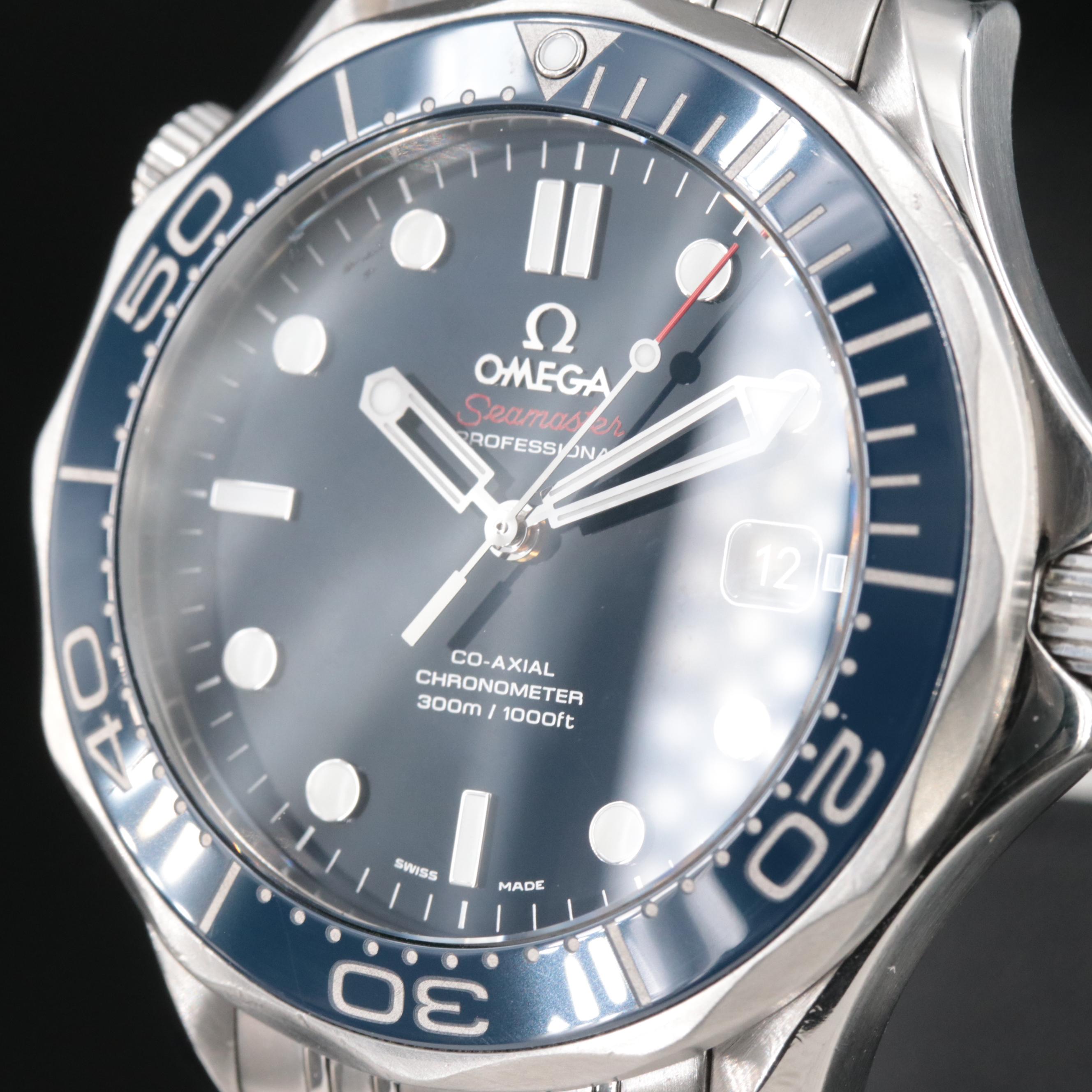 Omega Seamaster Ceramic 41MM Blue Steel Automatic Watch