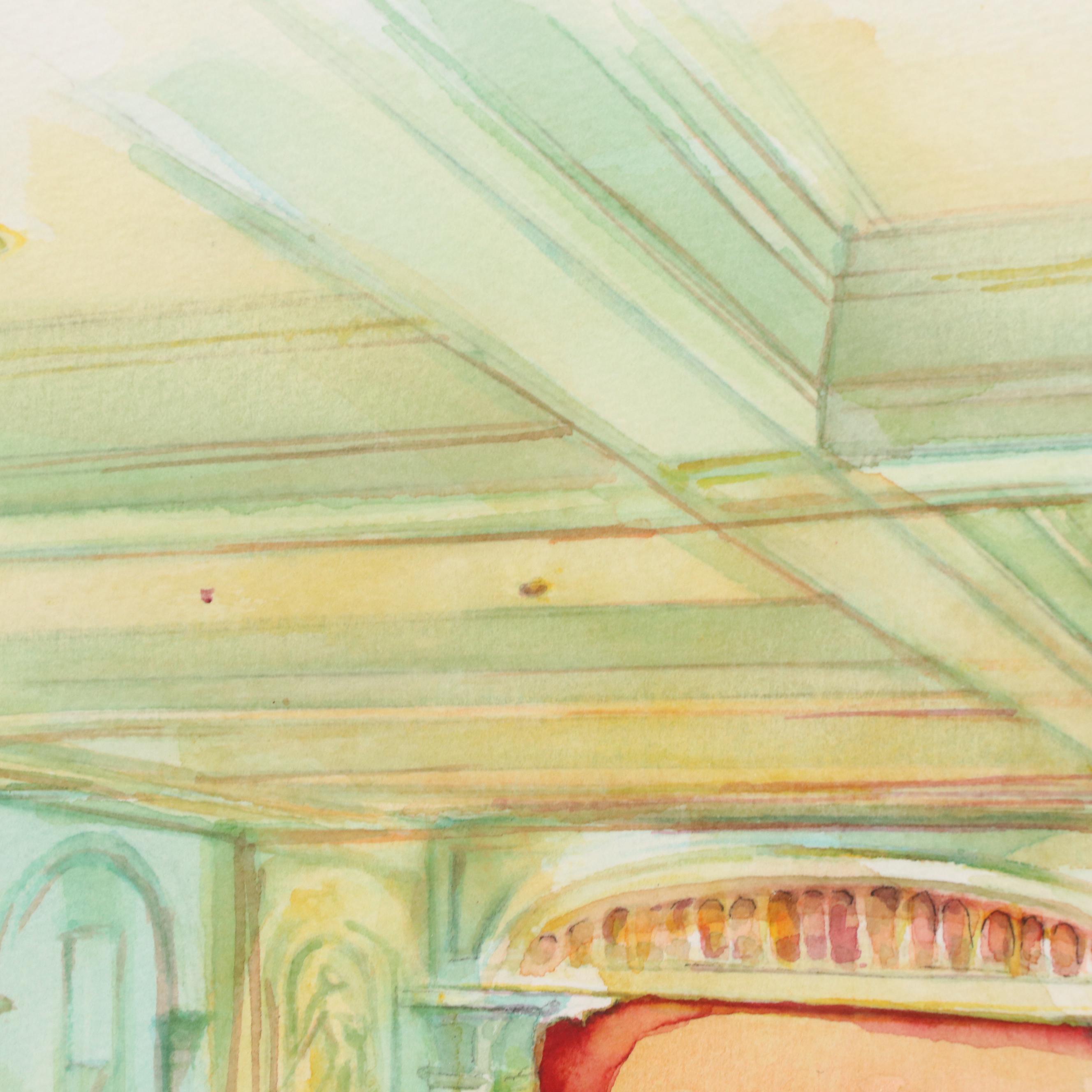 Martha Dougherty Watercolor Painting "Friedberg Hall, Peabody"