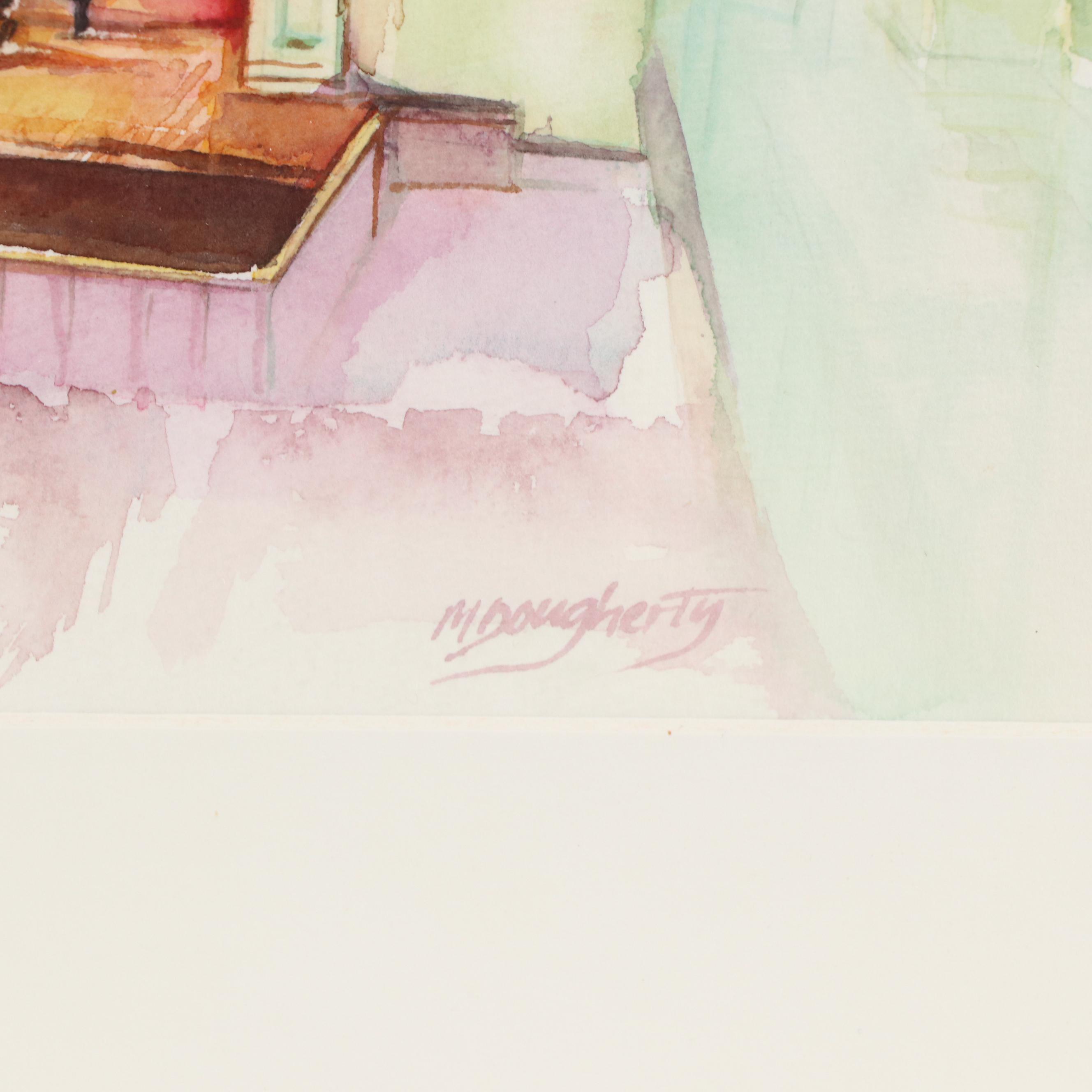 Martha Dougherty Watercolor Painting "Friedberg Hall, Peabody"