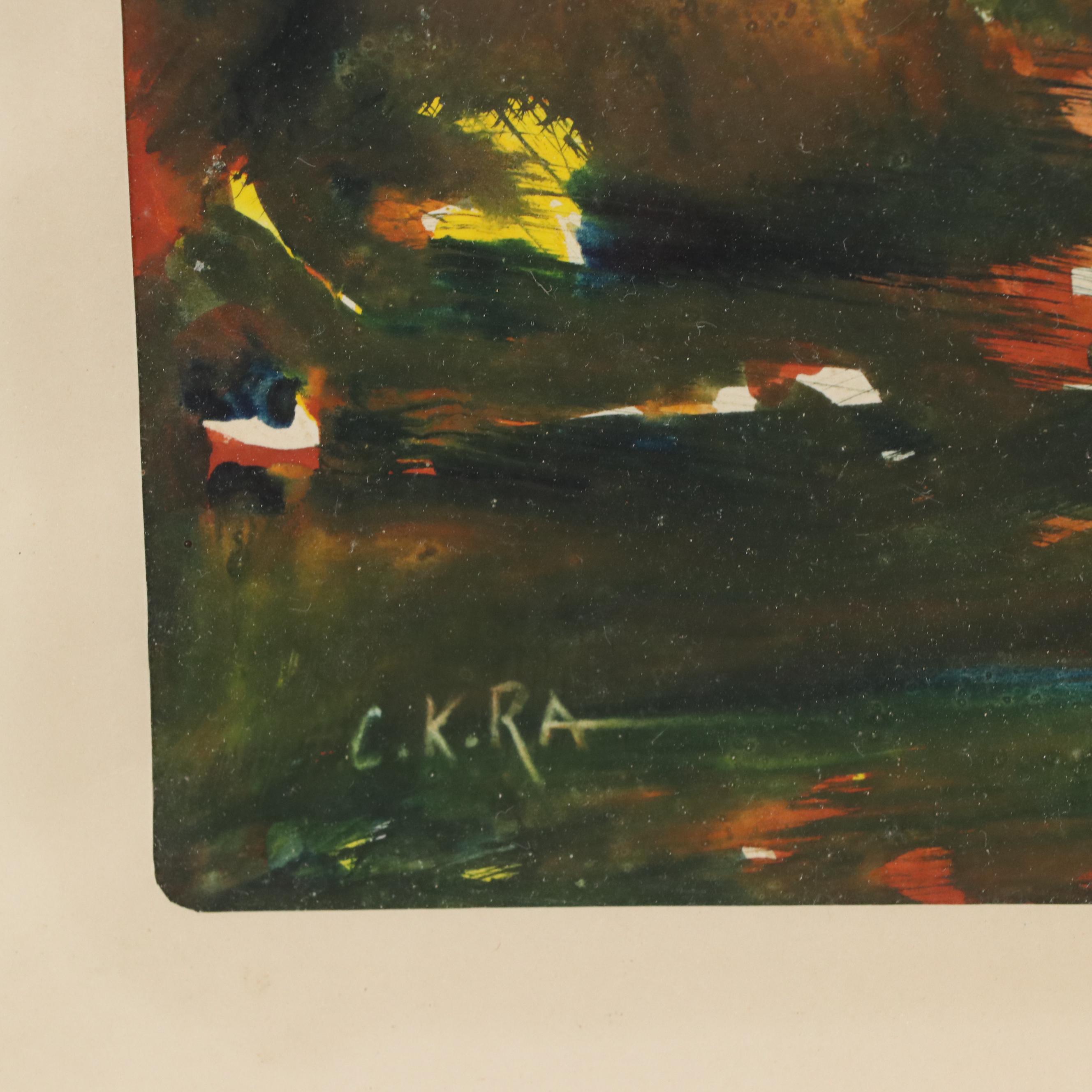 Abstract Non-Objective Watercolor Painting