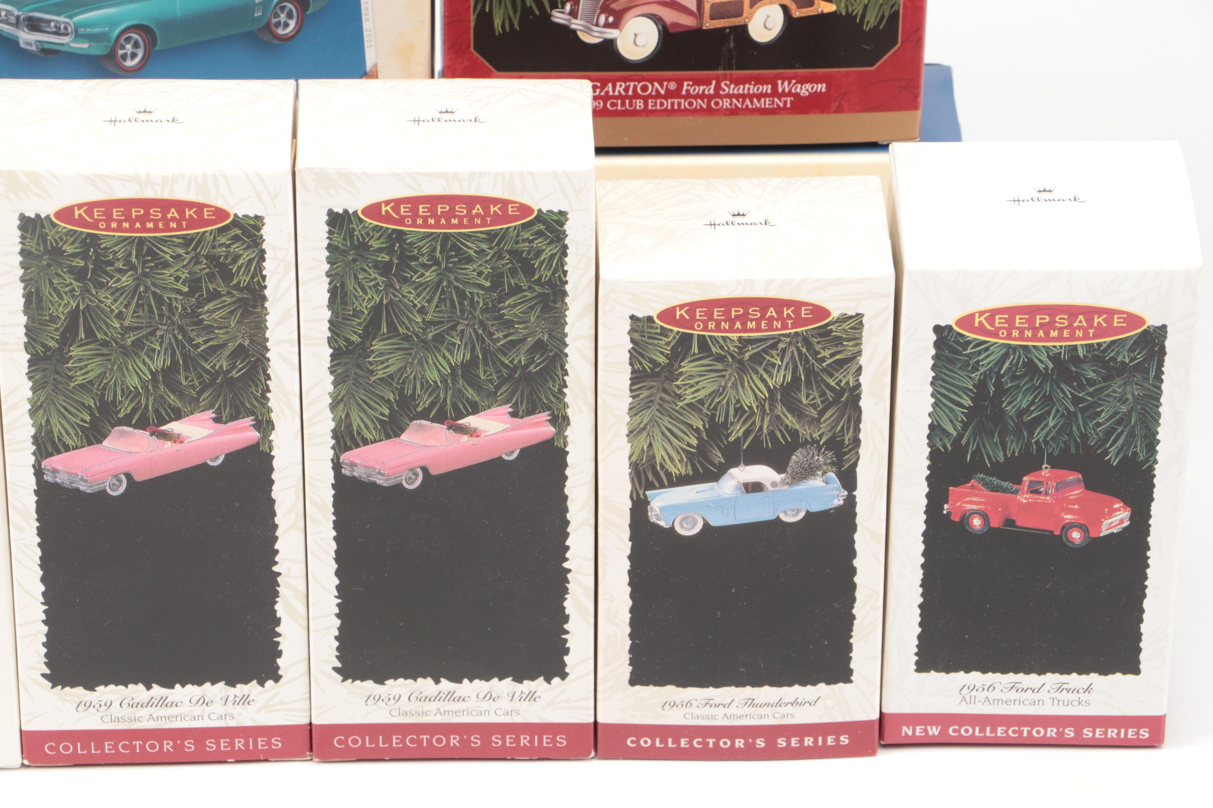Hallmark Keepsake Car Ornaments Incl. Corvettes, Convertibles, Pickups and More