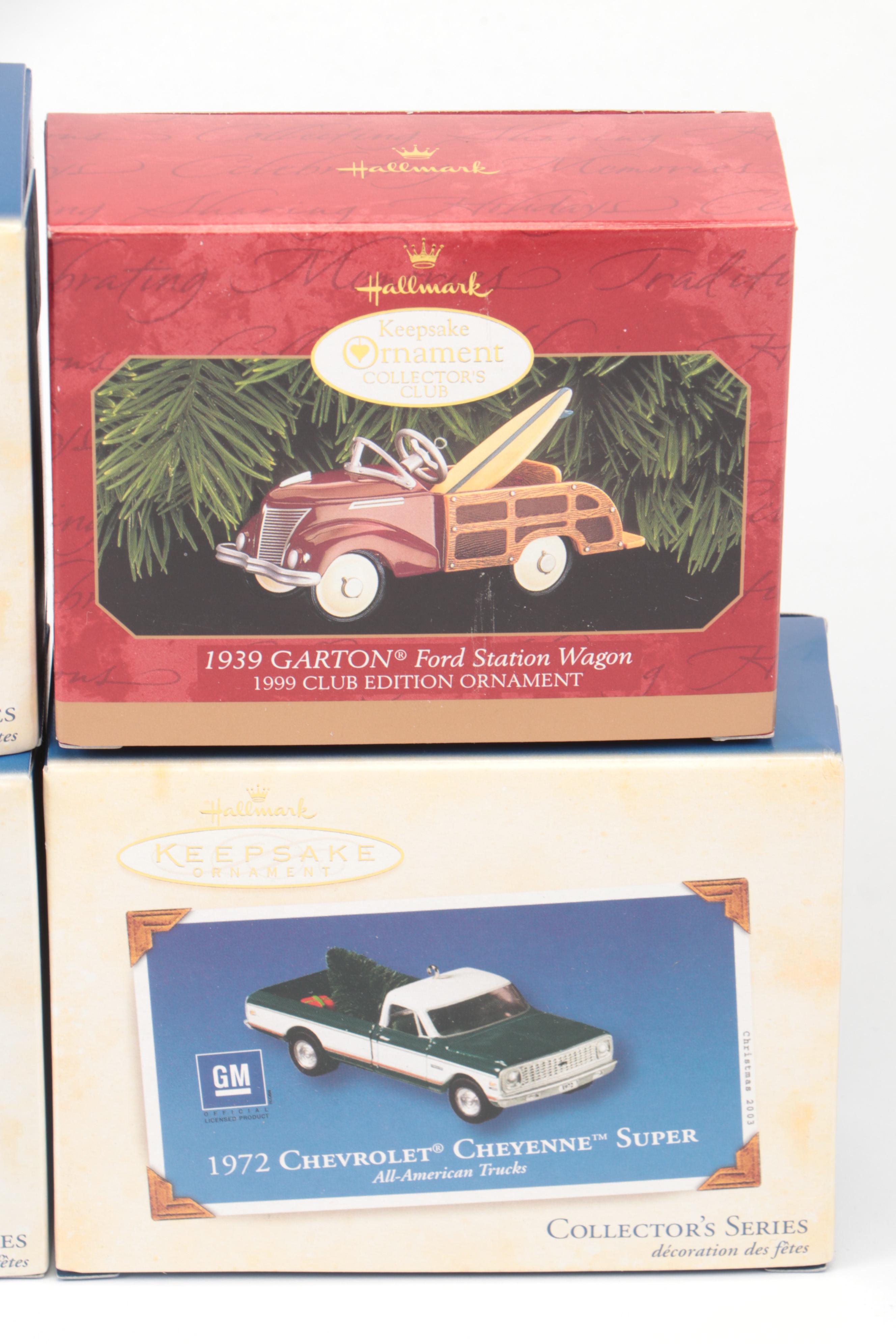 Hallmark Keepsake Car Ornaments Incl. Corvettes, Convertibles, Pickups and More