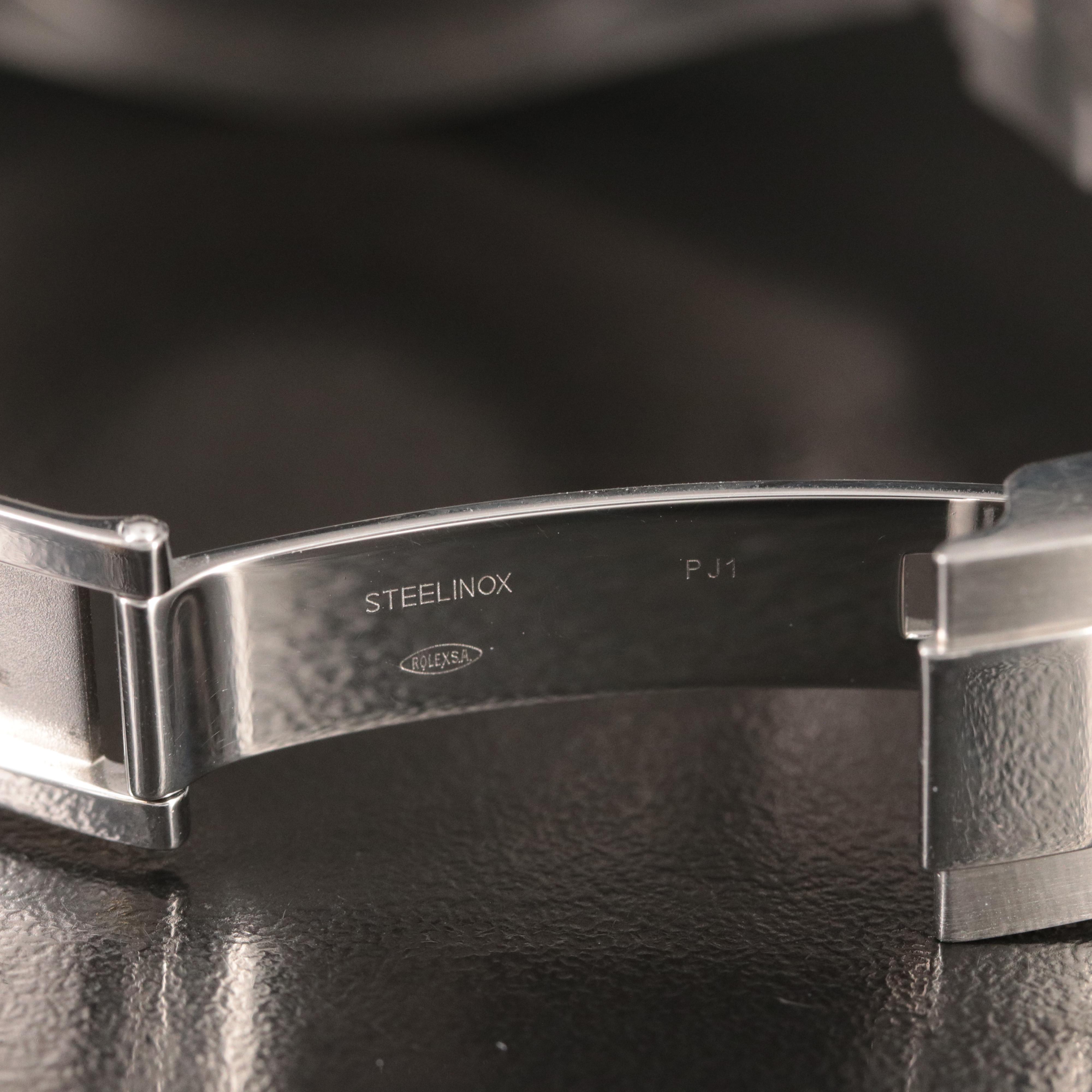 Rolex GMT Master II Steel Black Custom Diamond Baguettes Automatic Watch